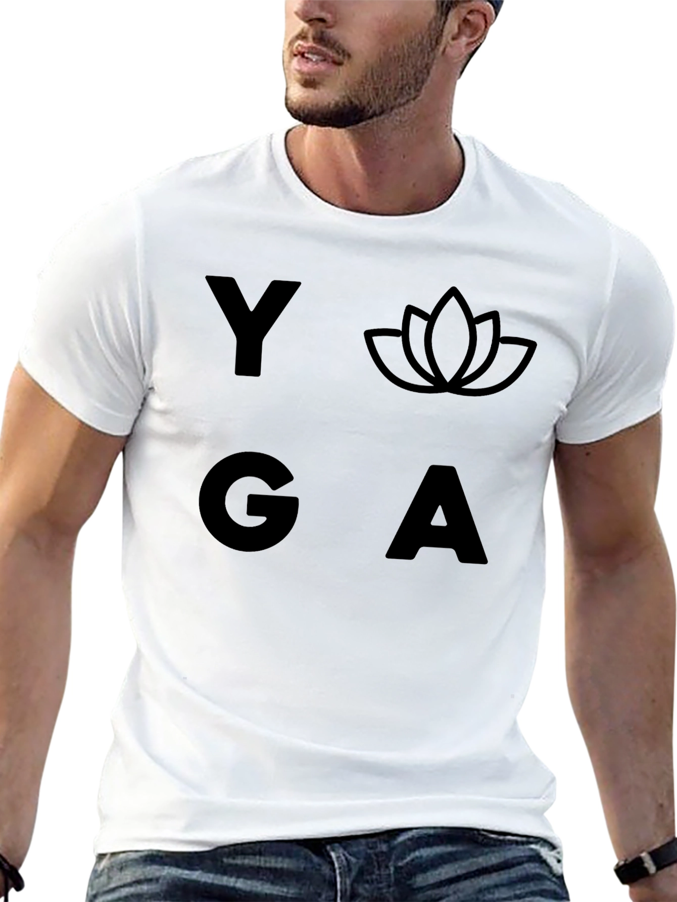 Yoga Graphic Black T-Shirt for Men