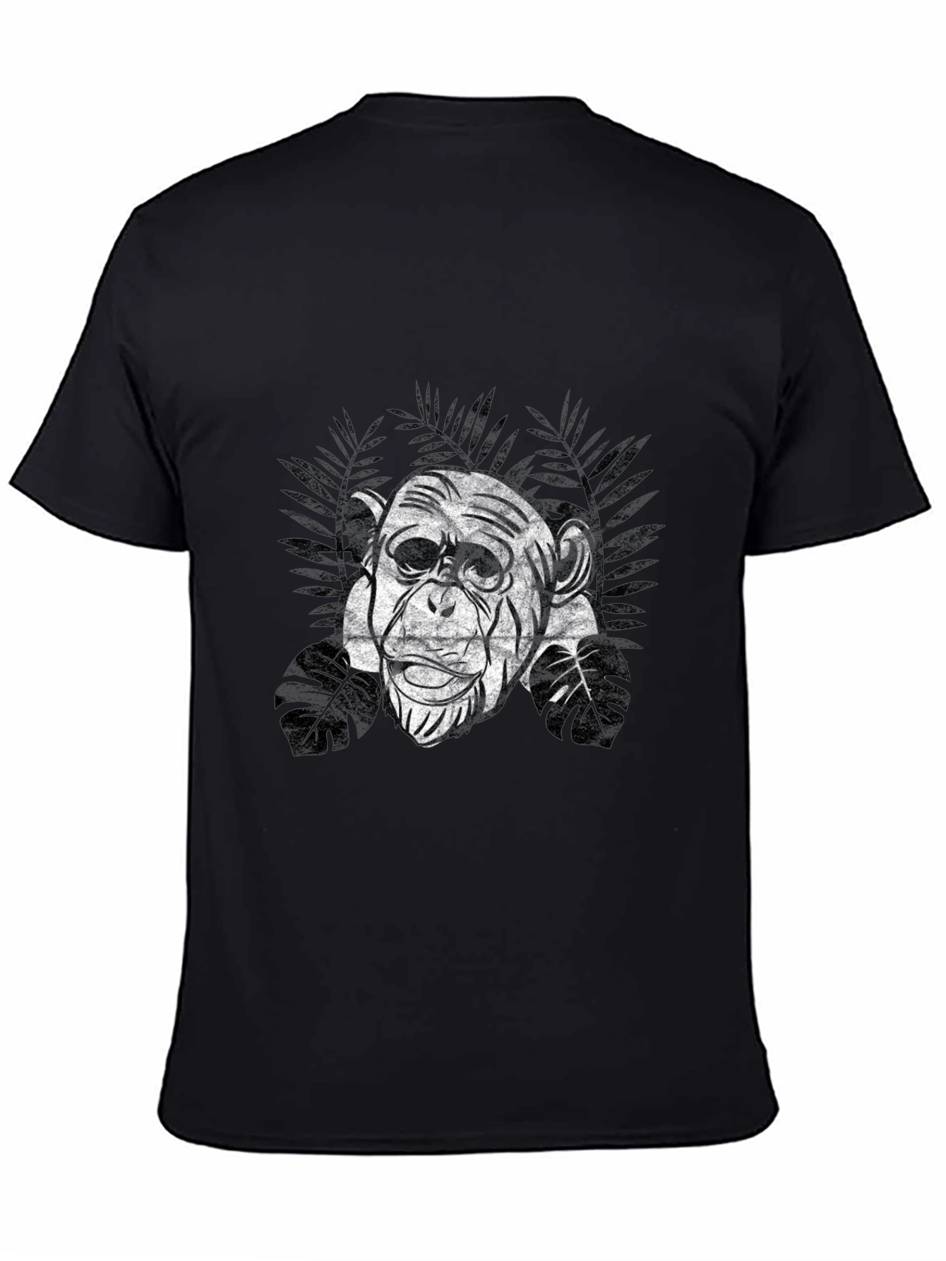 Chimpanzee Graphic Tee - Black
