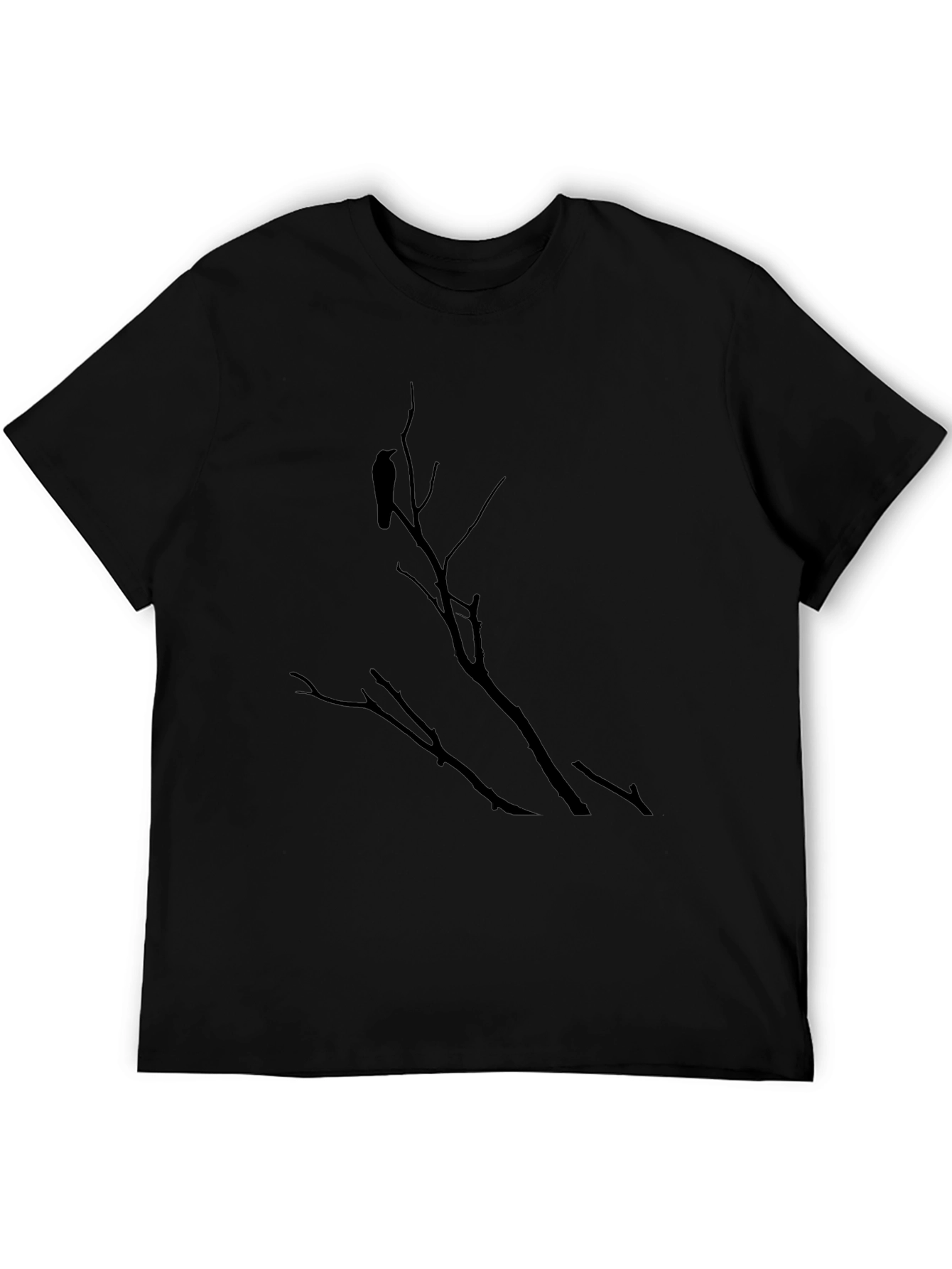 Raven on Branch Black Graphic Tee