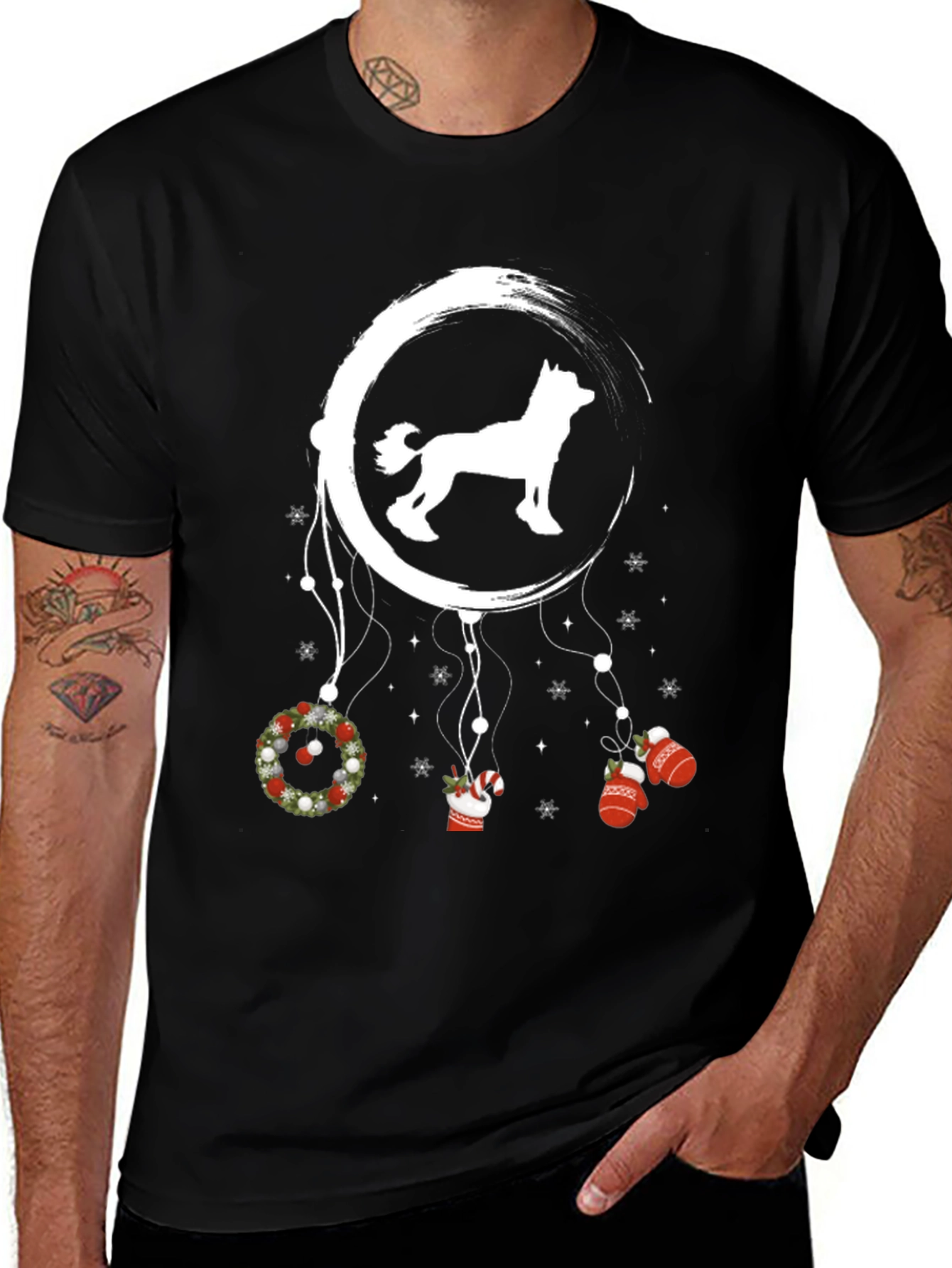 Holiday Husky Dreamcatcher Tee