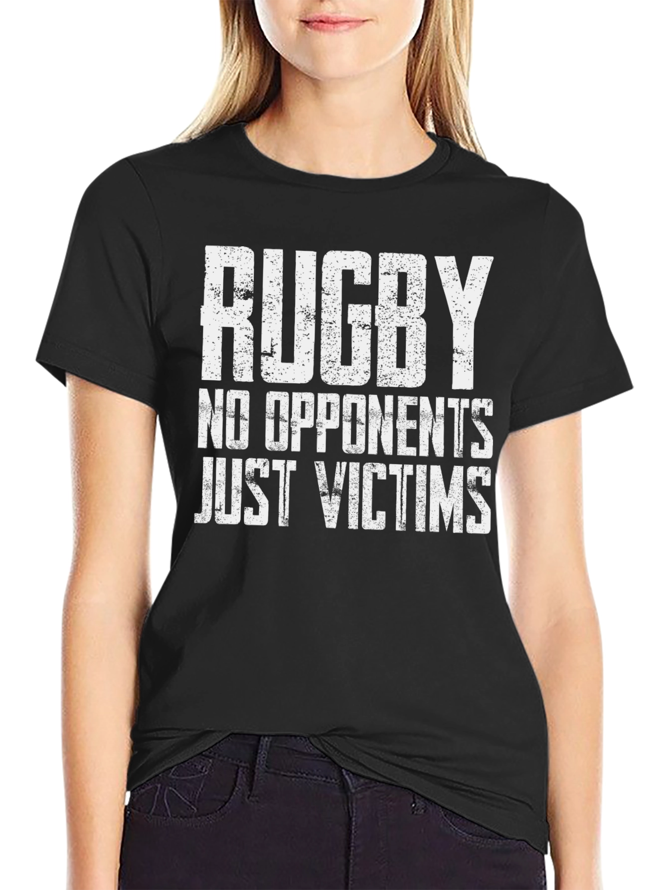 Rugby No Opponents Just Victims Black T-Shirt