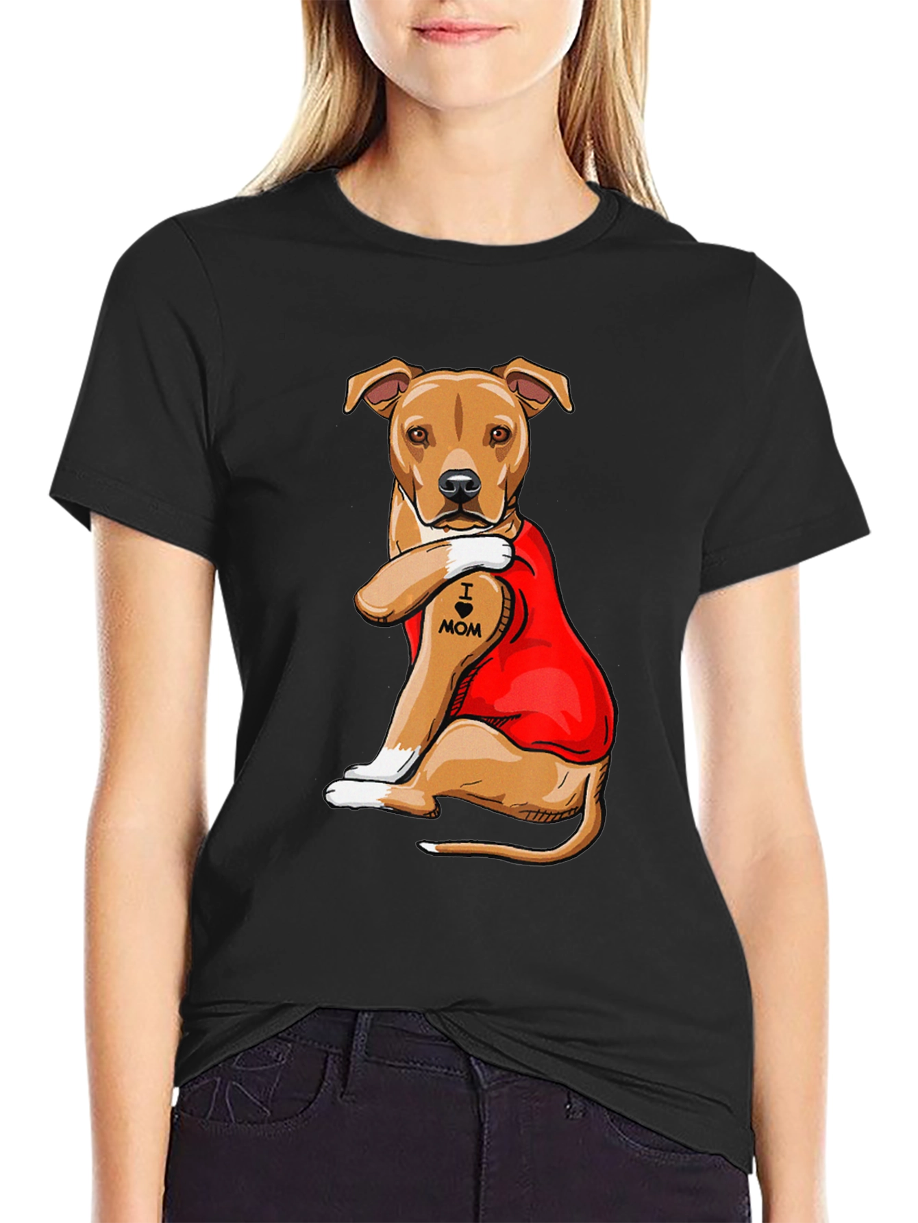 I Heart Mom Dog T-Shirt - Mens