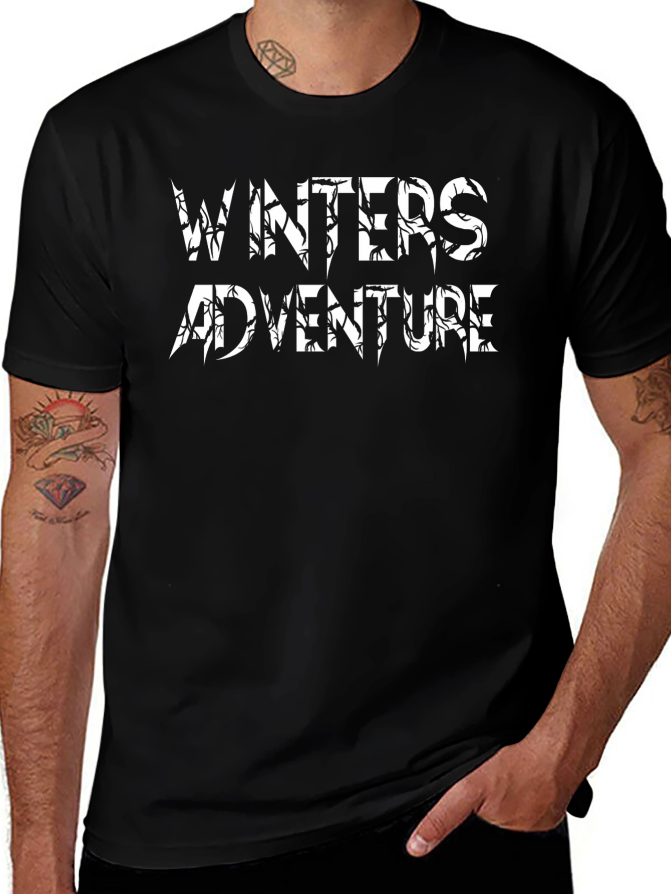 Winters Adventure Black Graphic Tee