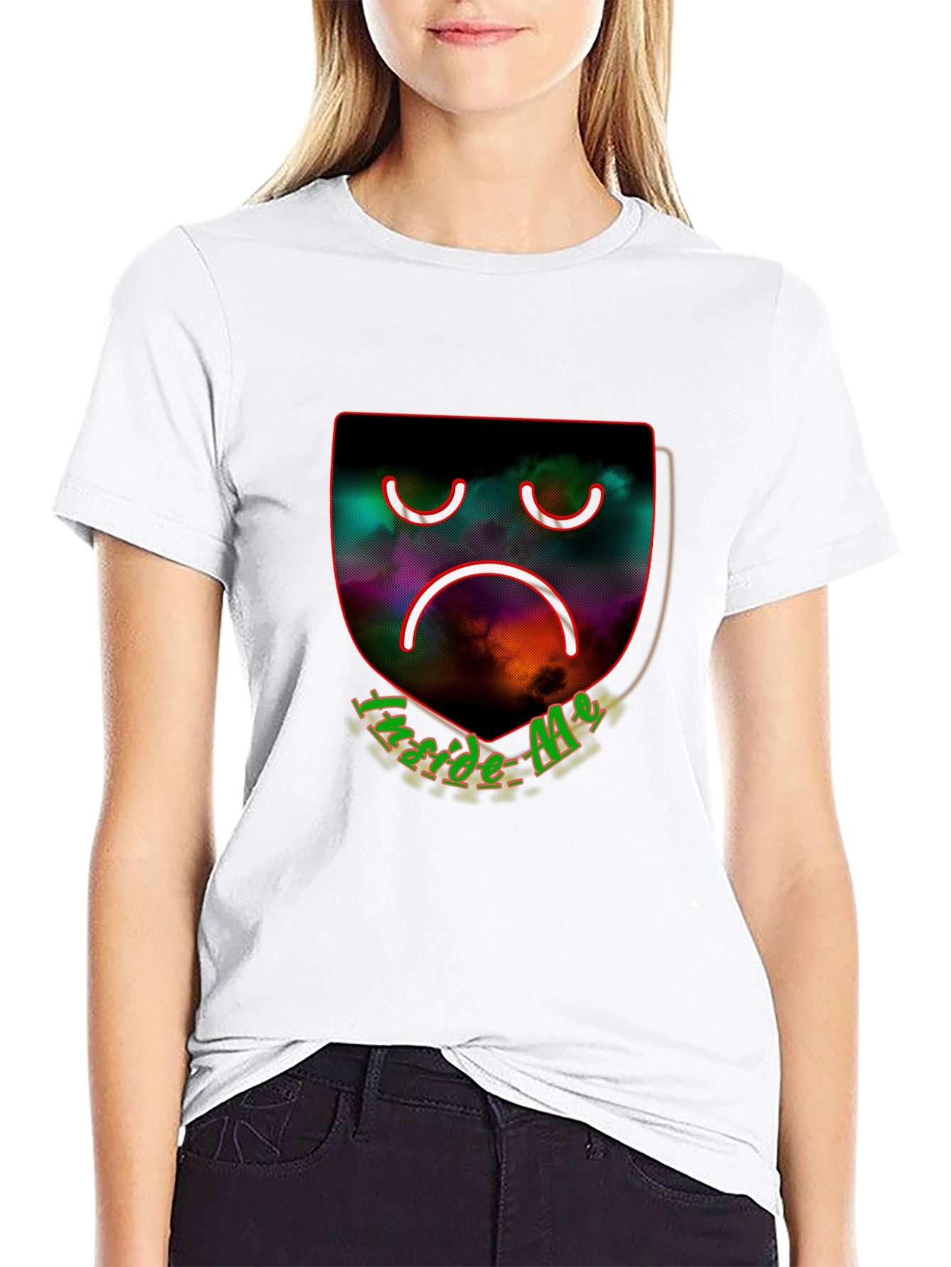 Inside Me Graphic Tee - Sad Face