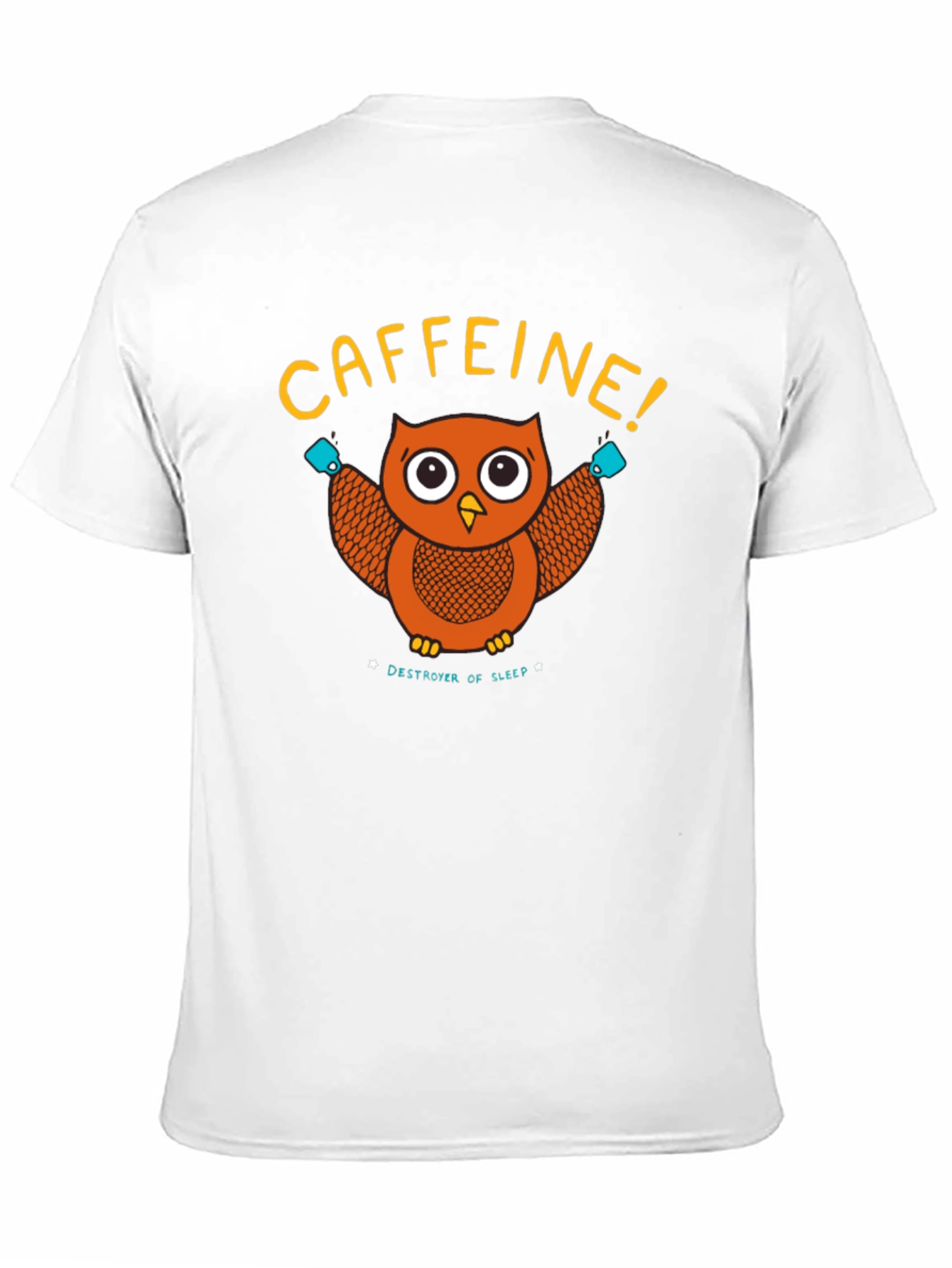 Caffeine Owl Black T-Shirt - Destroyer of Sleep