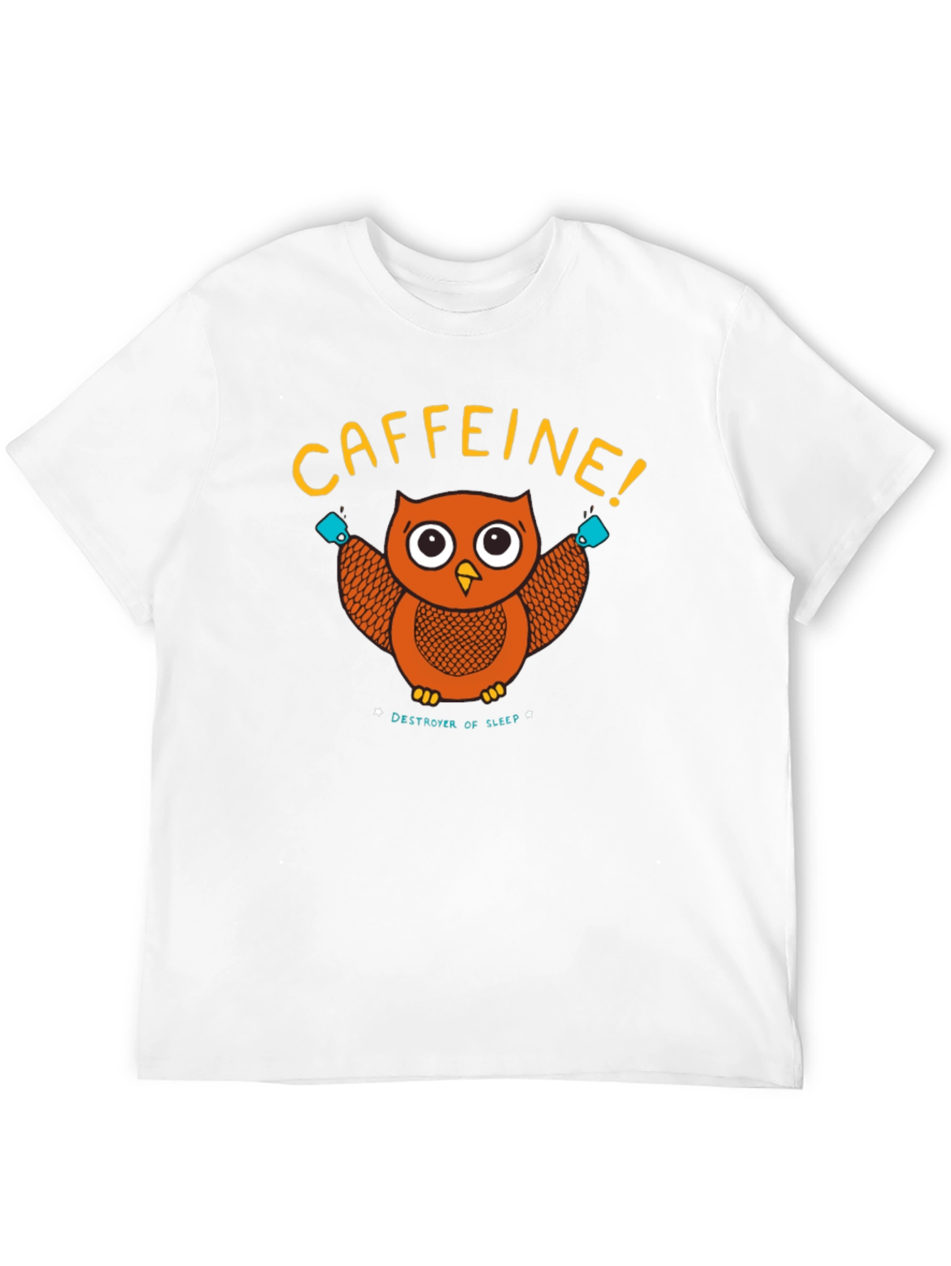 Caffeine Owl Black T-Shirt - Destroyer of Sleep