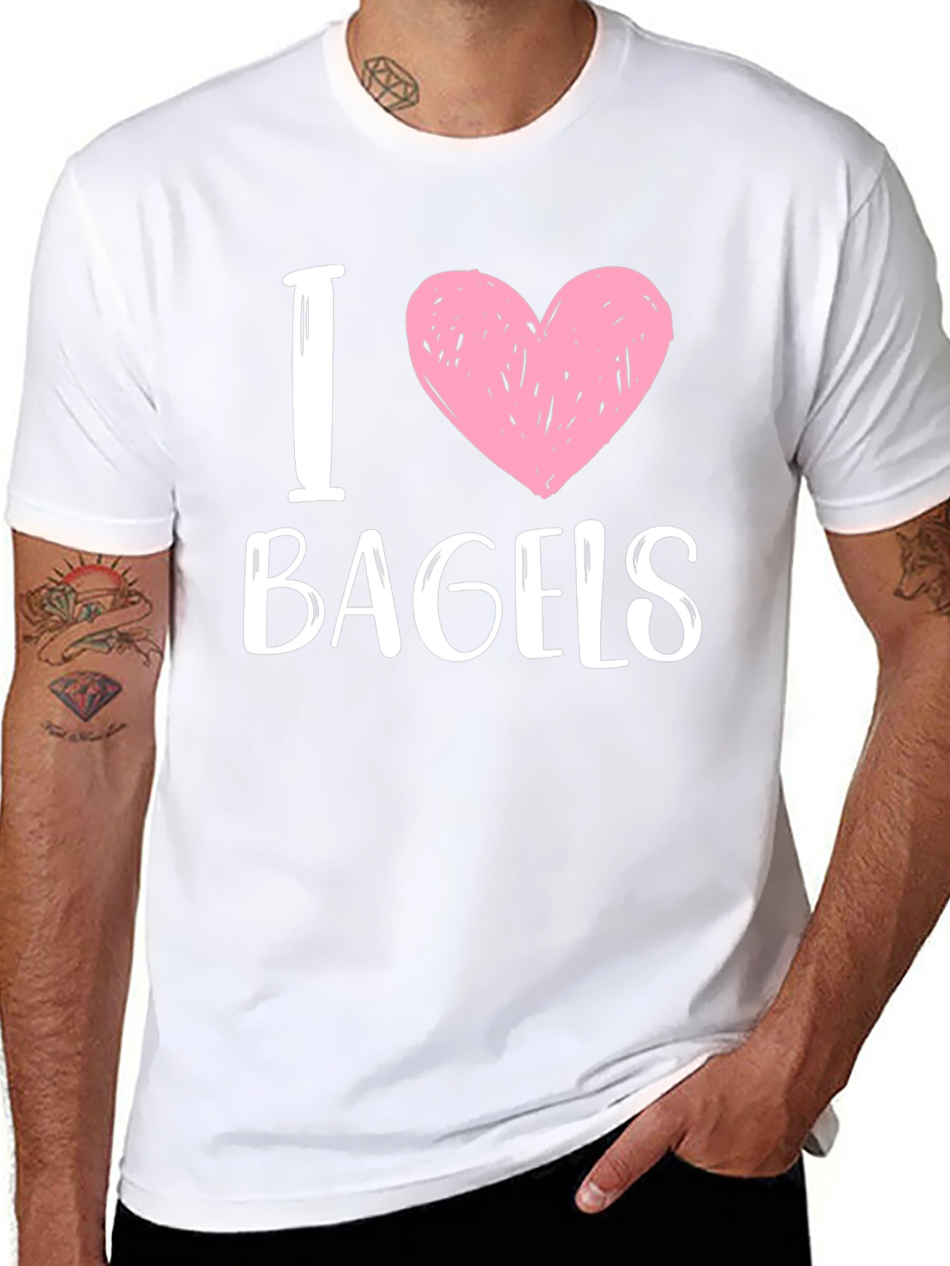 I Heart Bagels Graphic Tee - Casual Comfort