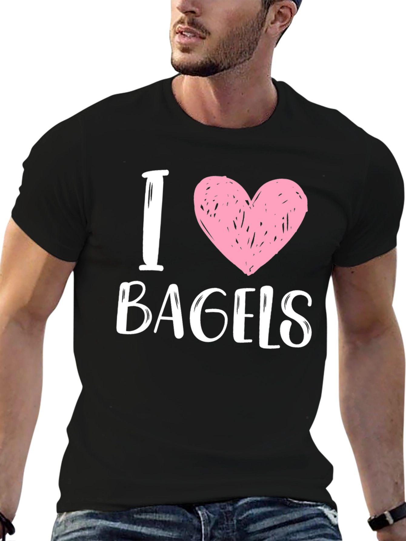I Heart Bagels Graphic Tee - Casual Comfort