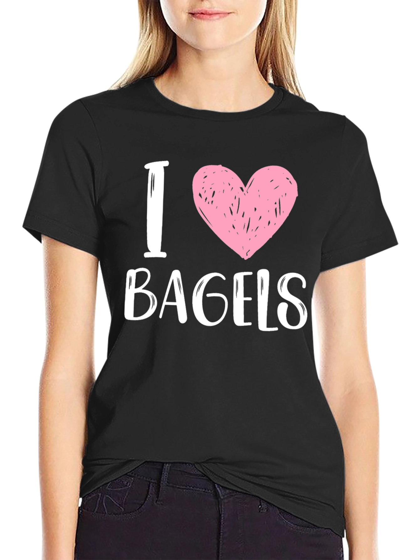 I Heart Bagels Graphic Tee - Casual Comfort