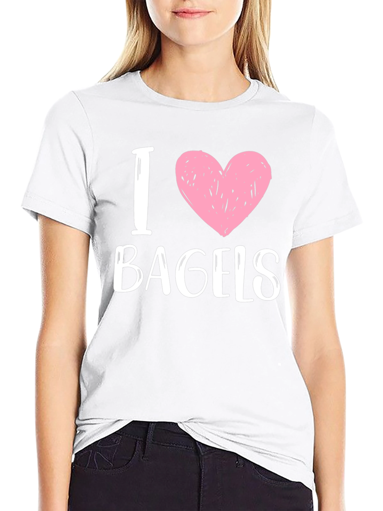 I Heart Bagels Graphic Tee - Casual Comfort