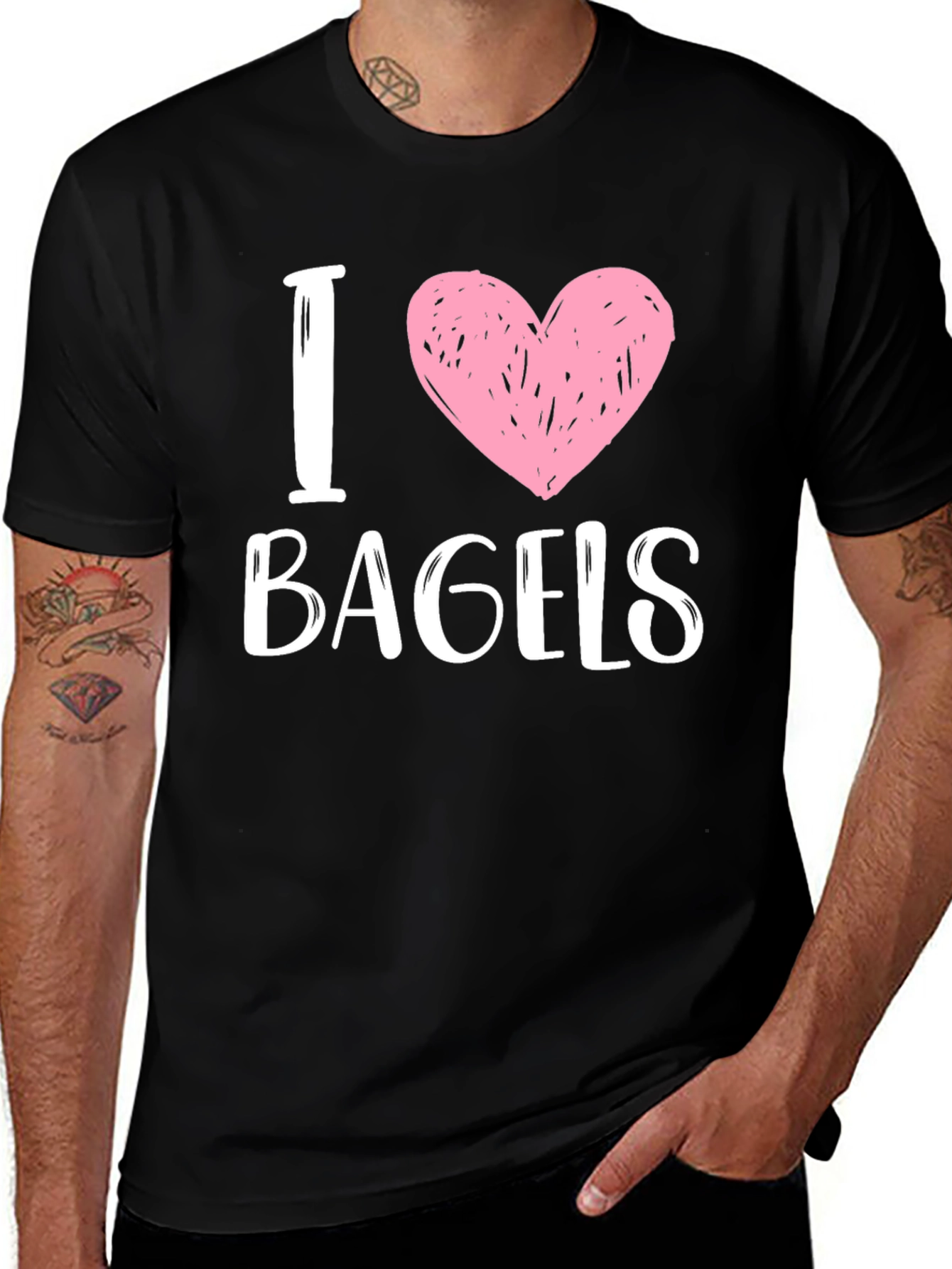I Heart Bagels Graphic Tee - Casual Comfort