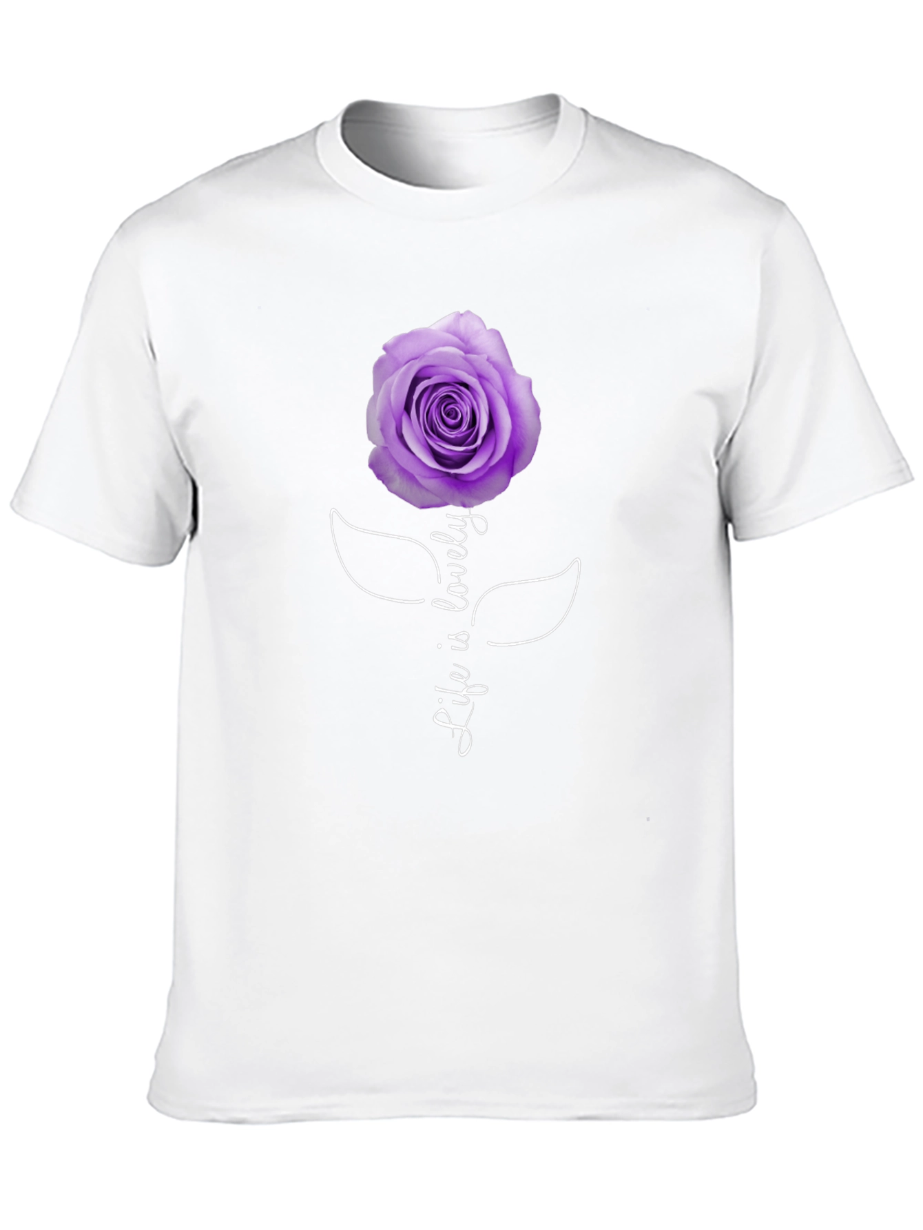 Life is Lovely Rose Graphic Tee - Black