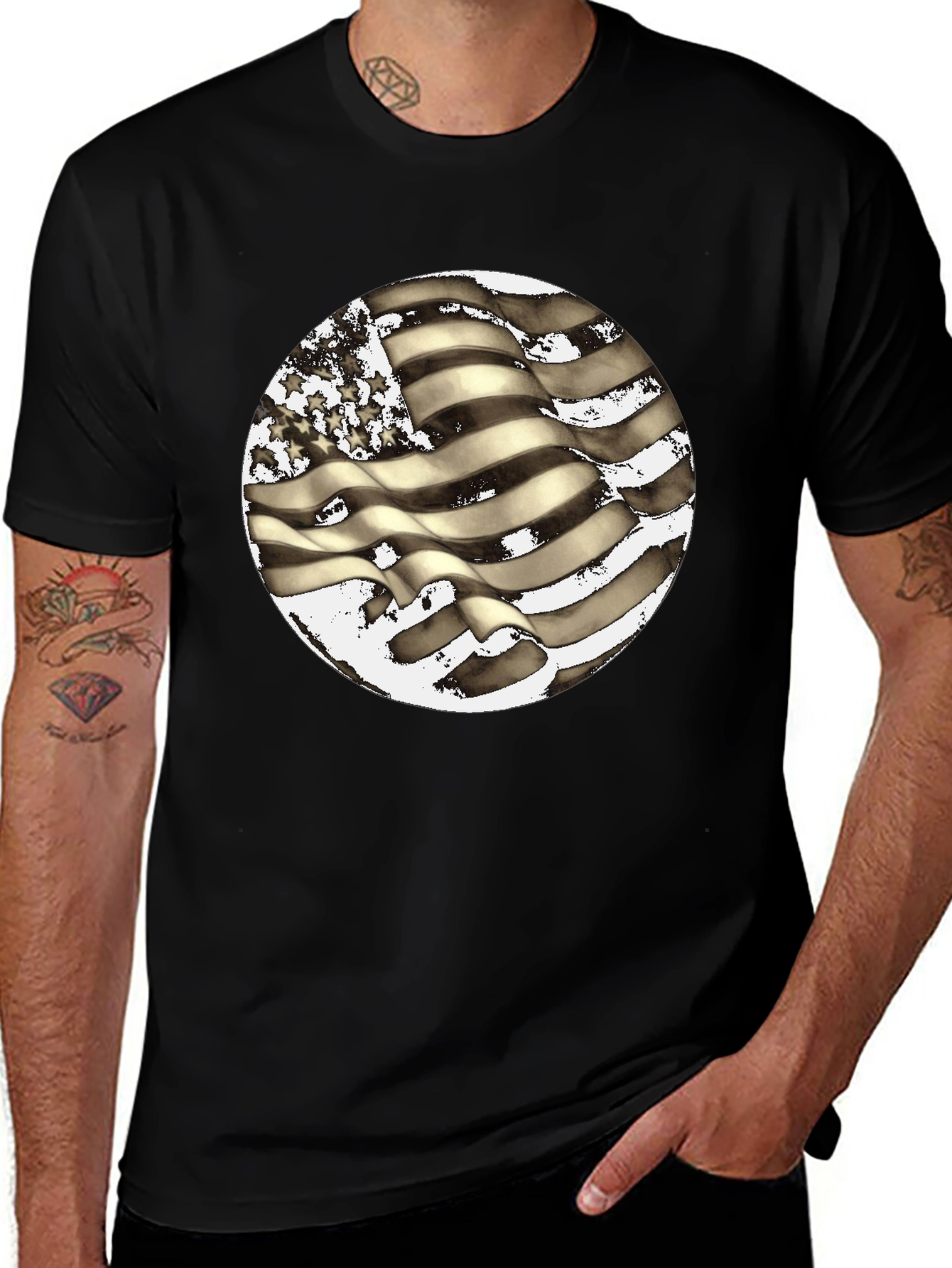 American Flag Graphic T-Shirt - Patriotic Fashion