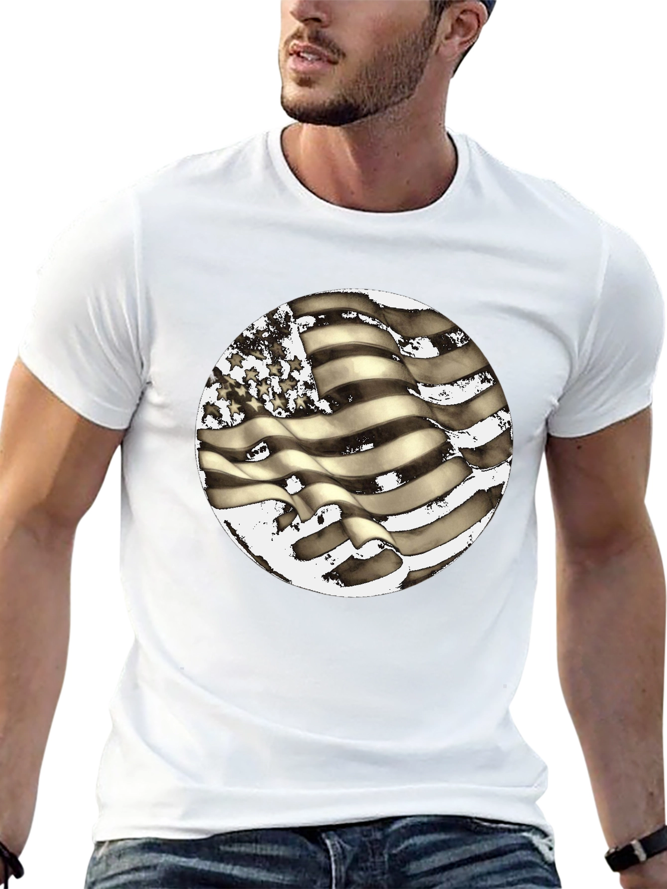 American Flag Graphic T-Shirt - Patriotic Fashion