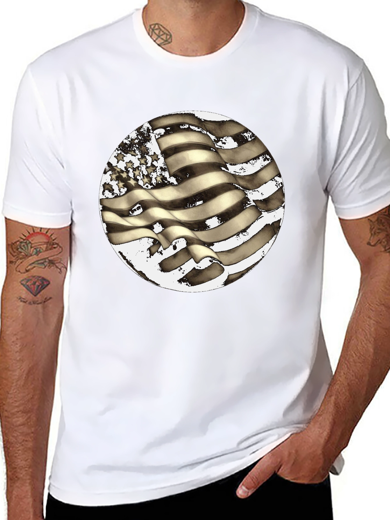 American Flag Graphic T-Shirt - Patriotic Fashion
