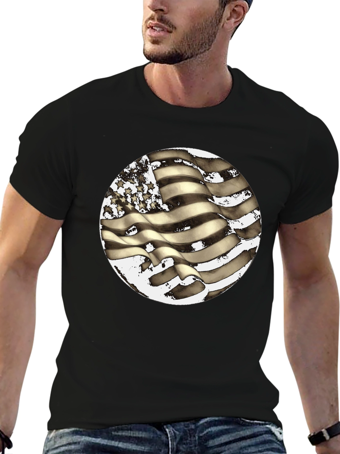 American Flag Graphic T-Shirt - Patriotic Fashion