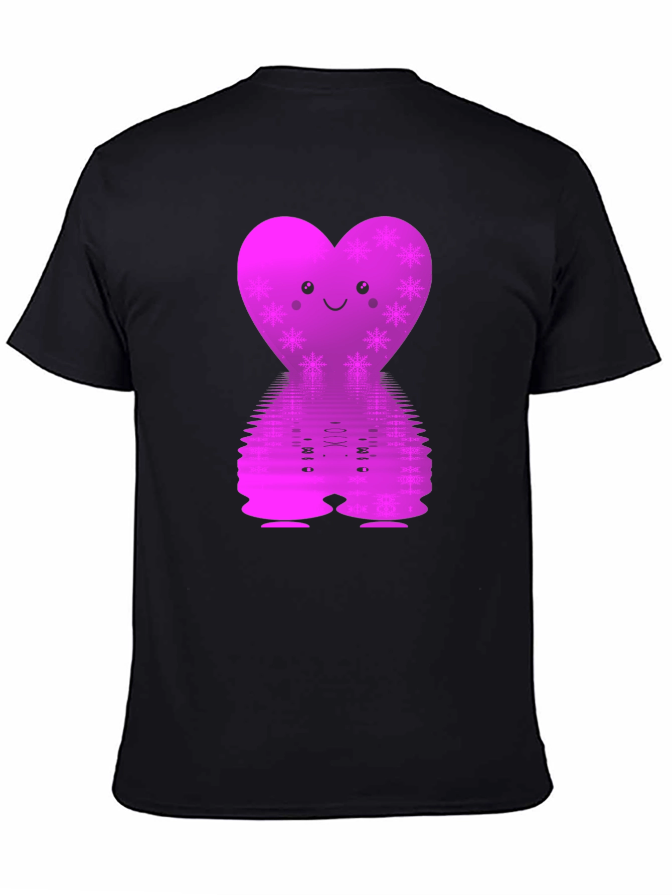 Cute Heart Snowflake Reflective Graphic Tee