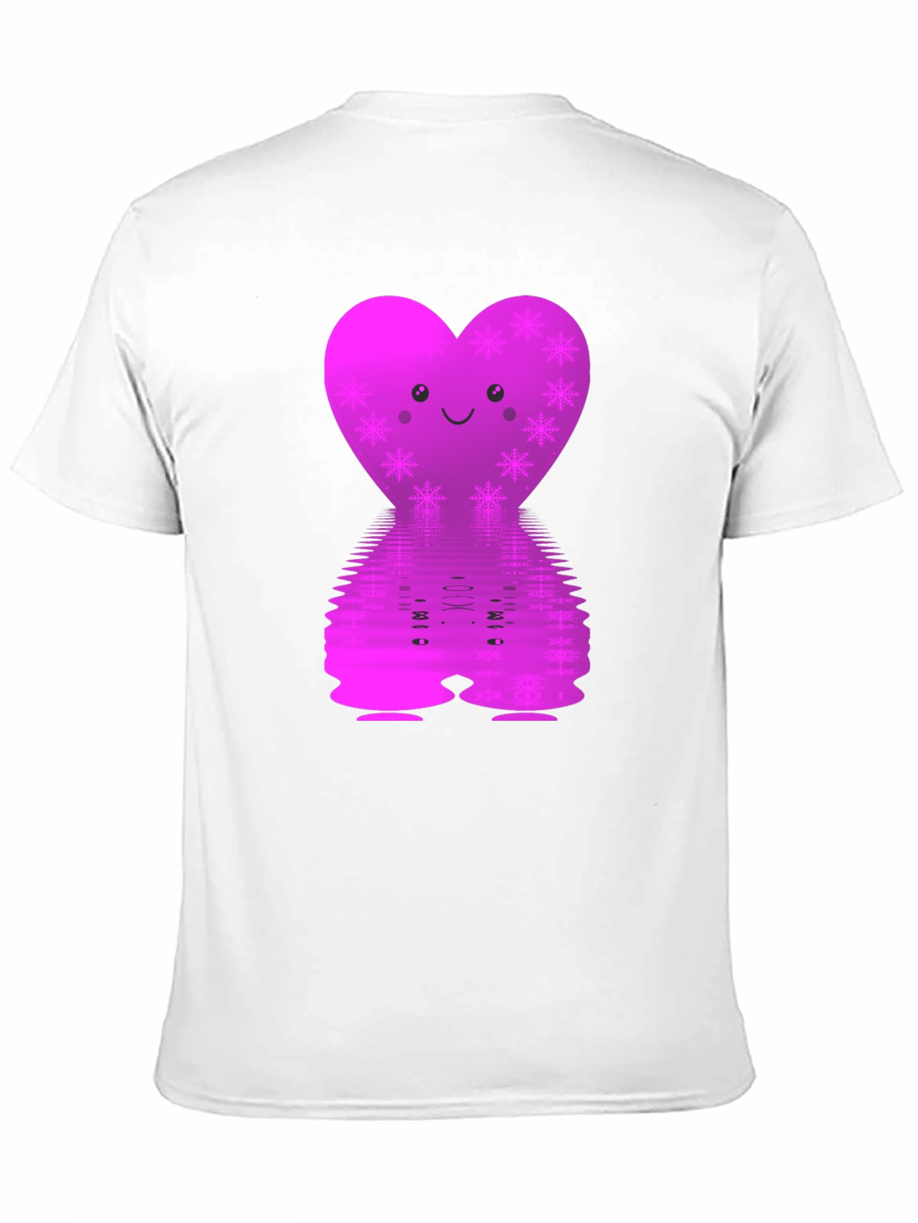 Cute Heart Snowflake Reflective Graphic Tee