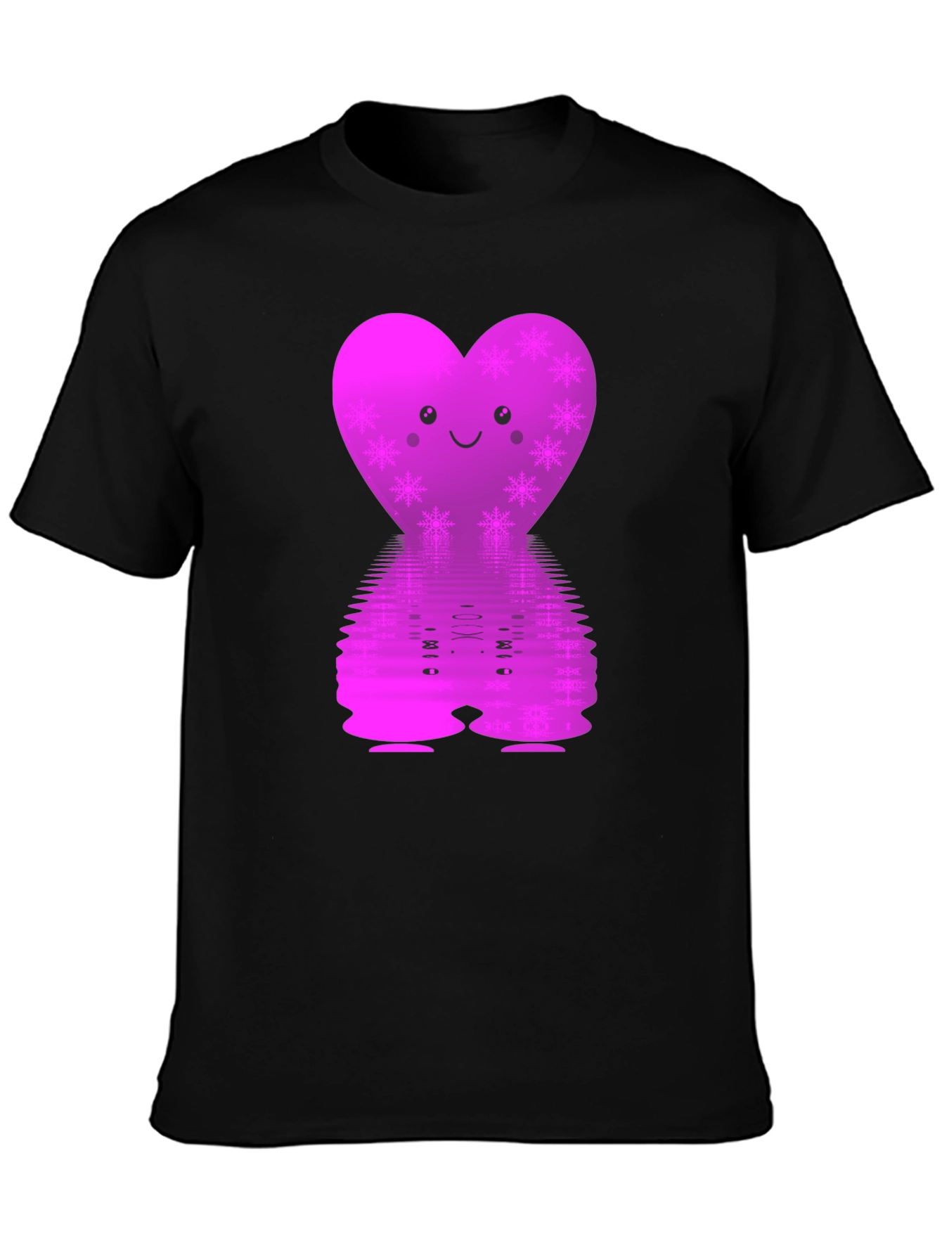 Cute Heart Snowflake Reflective Graphic Tee