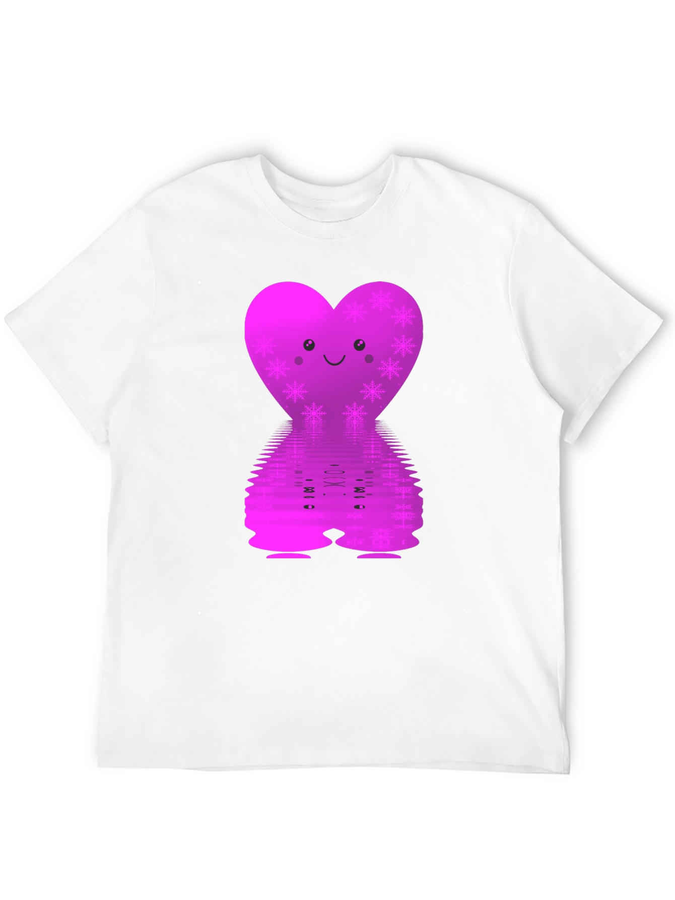 Cute Heart Snowflake Reflective Graphic Tee