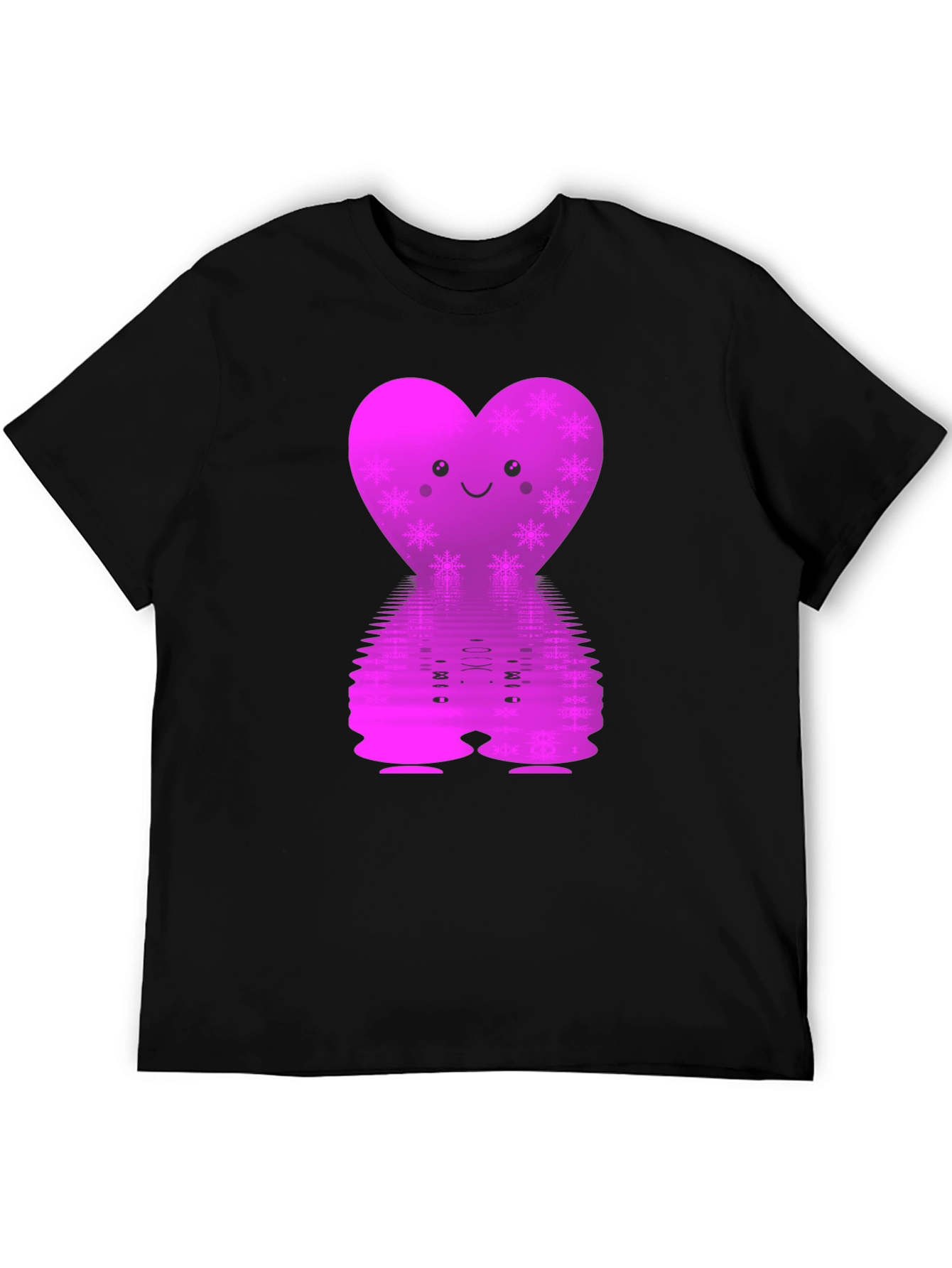 Cute Heart Snowflake Reflective Graphic Tee