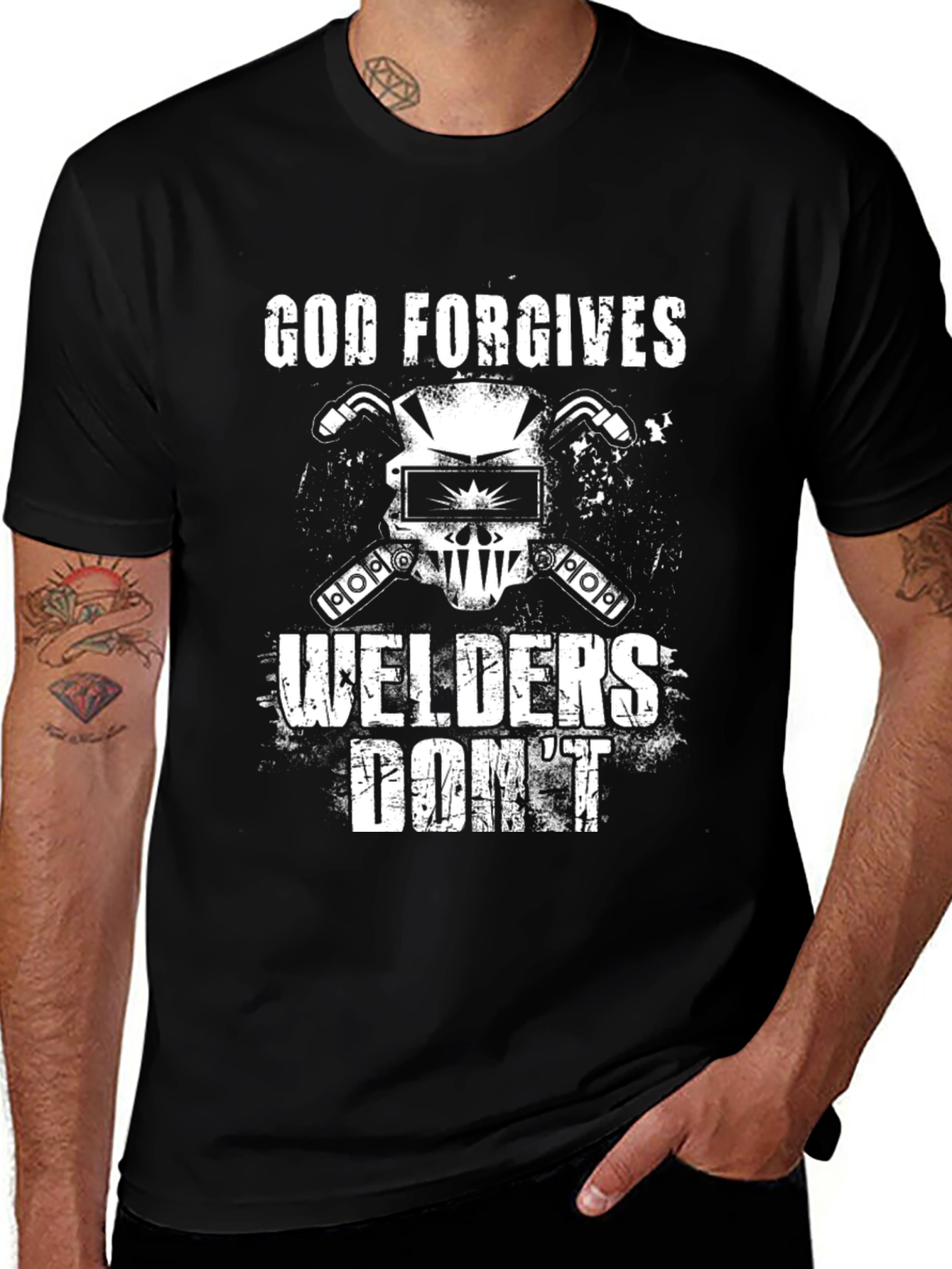 God Forgives Welders Dont Graphic T-Shirt