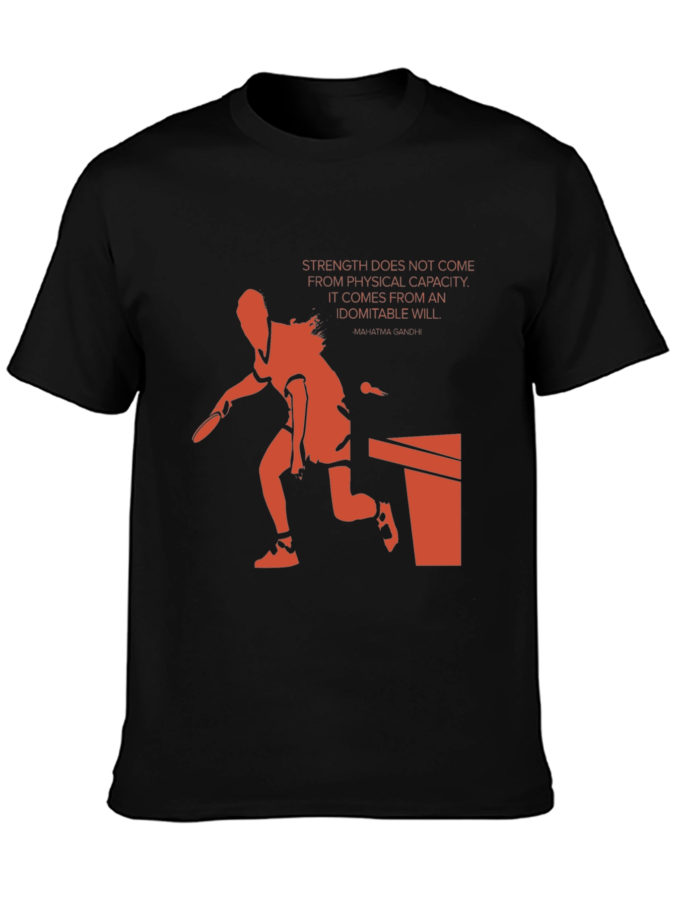 Motivational Table Tennis Graphic Tee