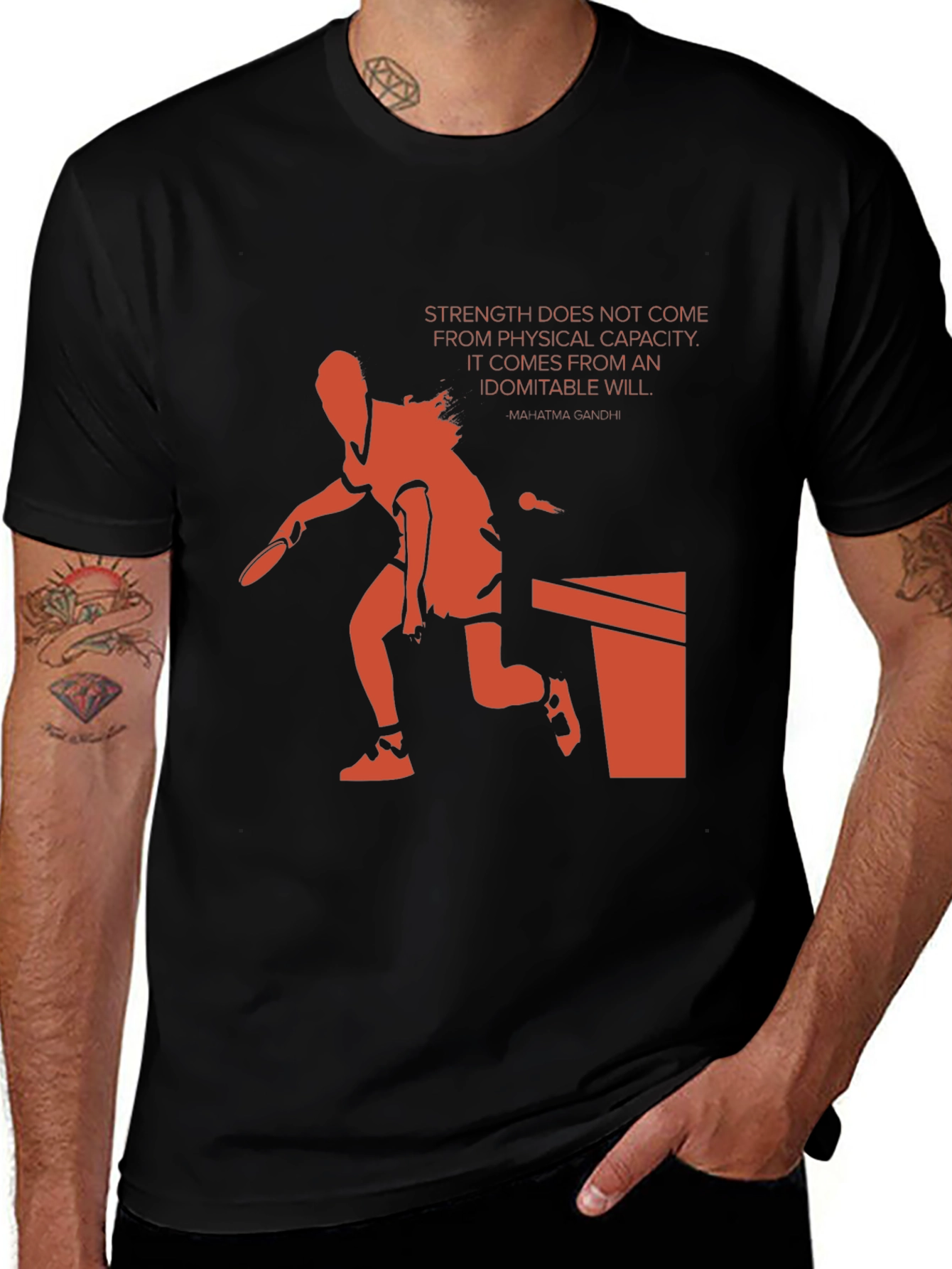 Motivational Table Tennis Graphic Tee