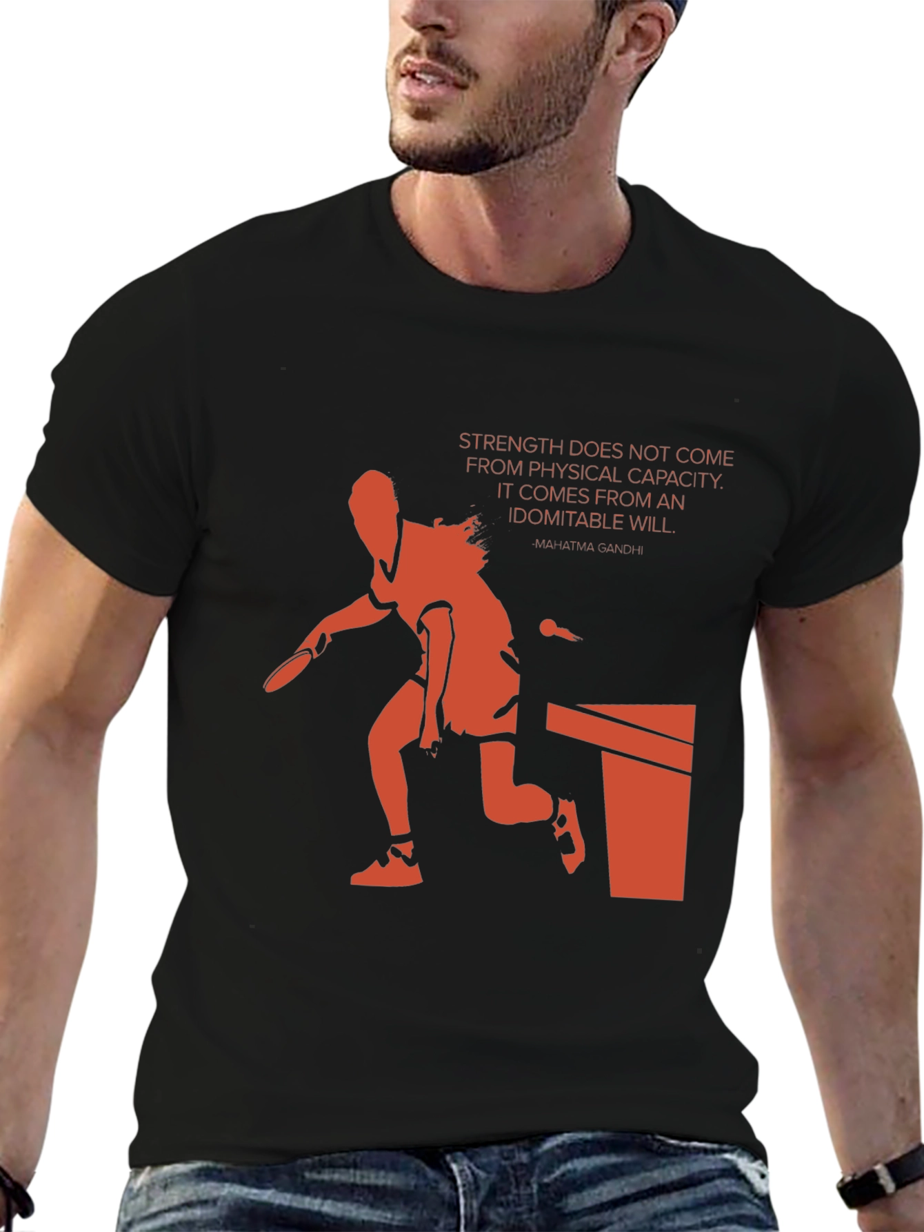 Motivational Table Tennis Graphic Tee