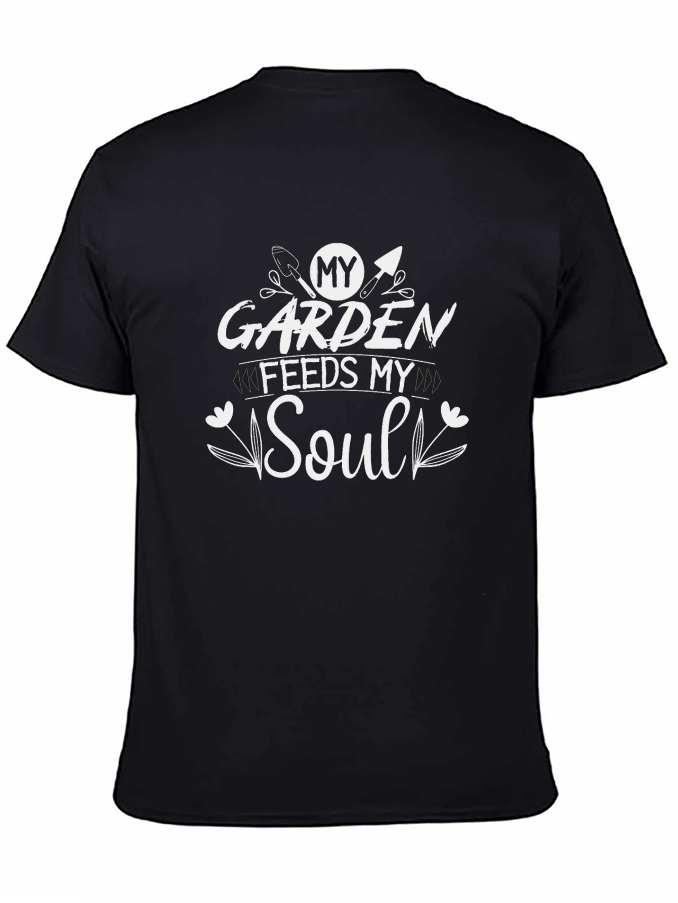 My Garden Feeds My Soul Black T-Shirt