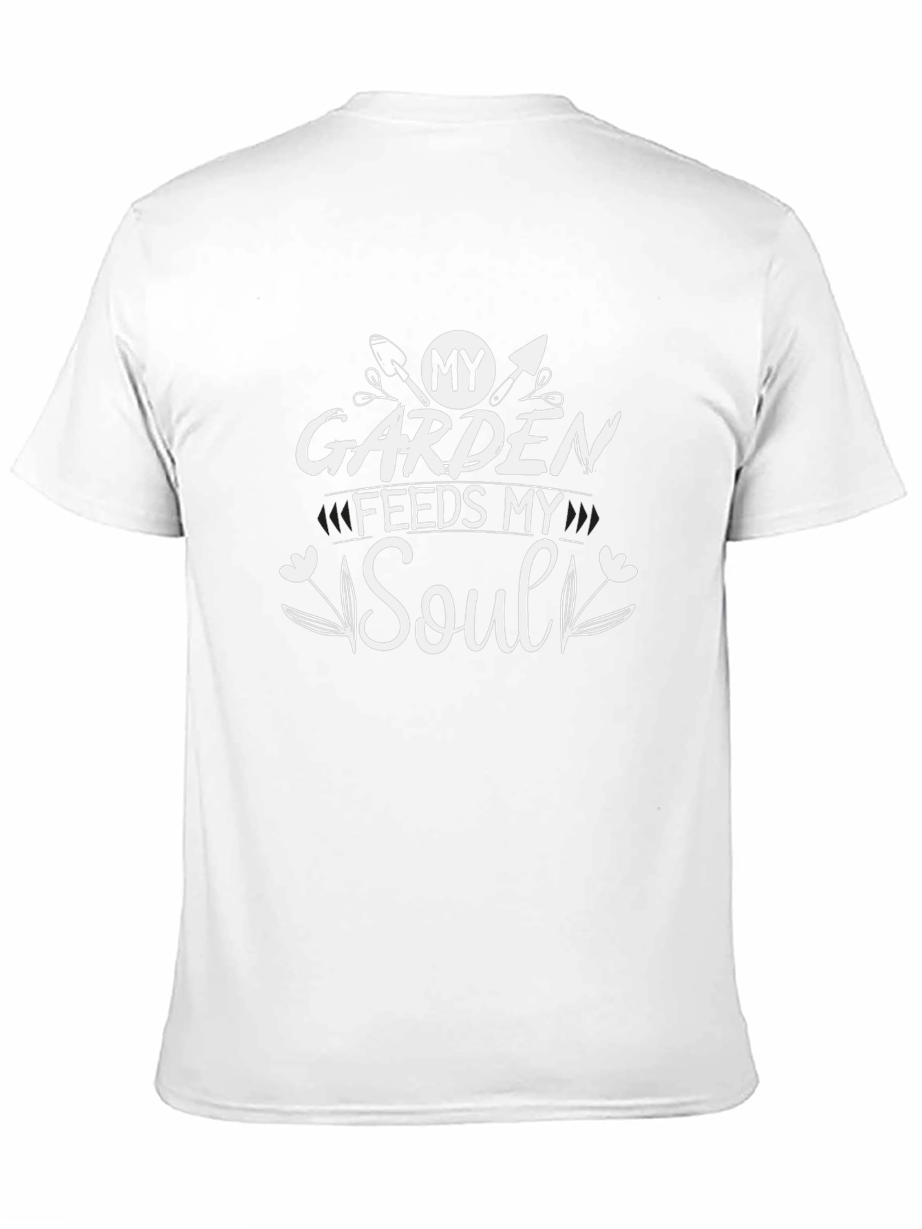 My Garden Feeds My Soul Black T-Shirt