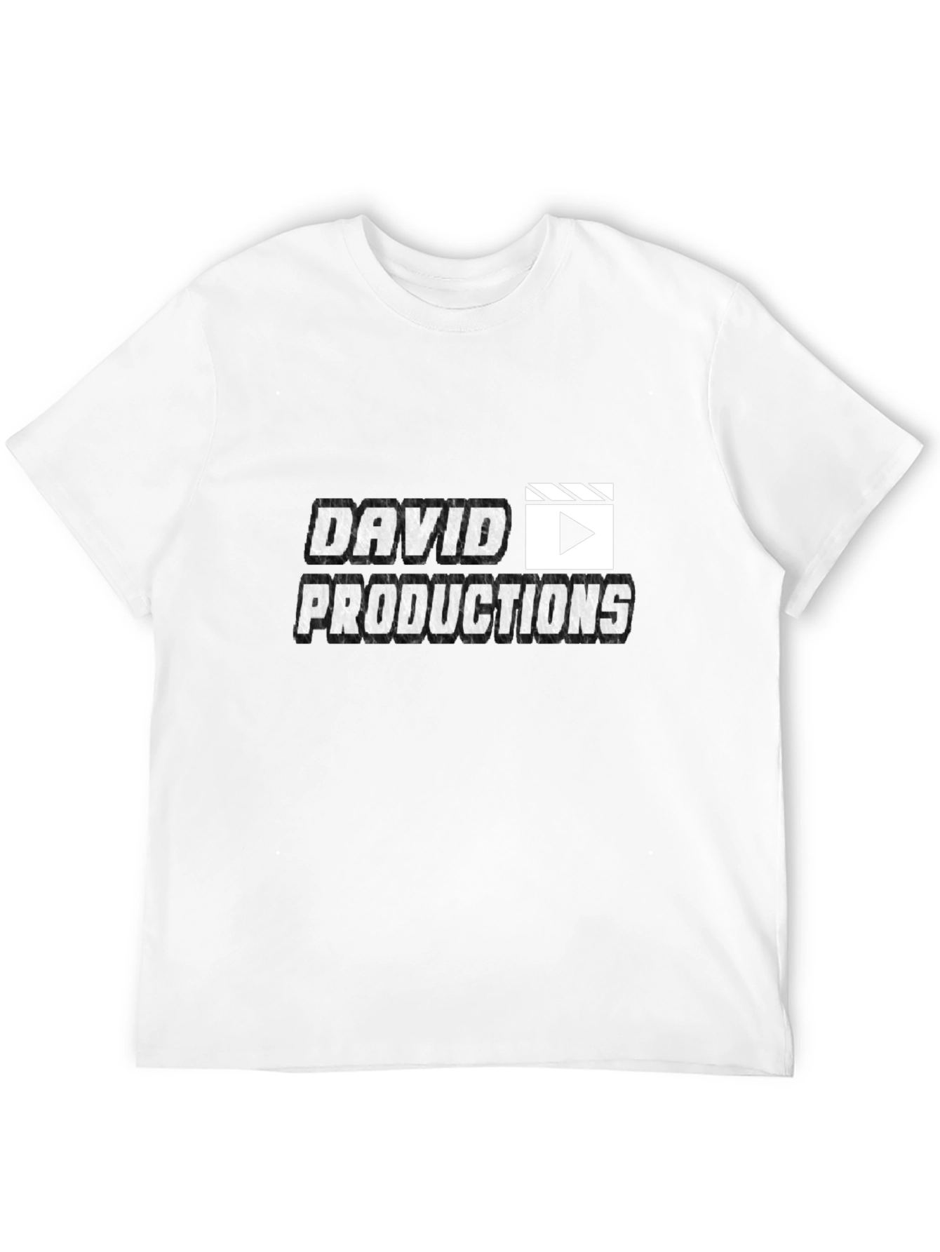 David Productions Black Crew Neck T-Shirt