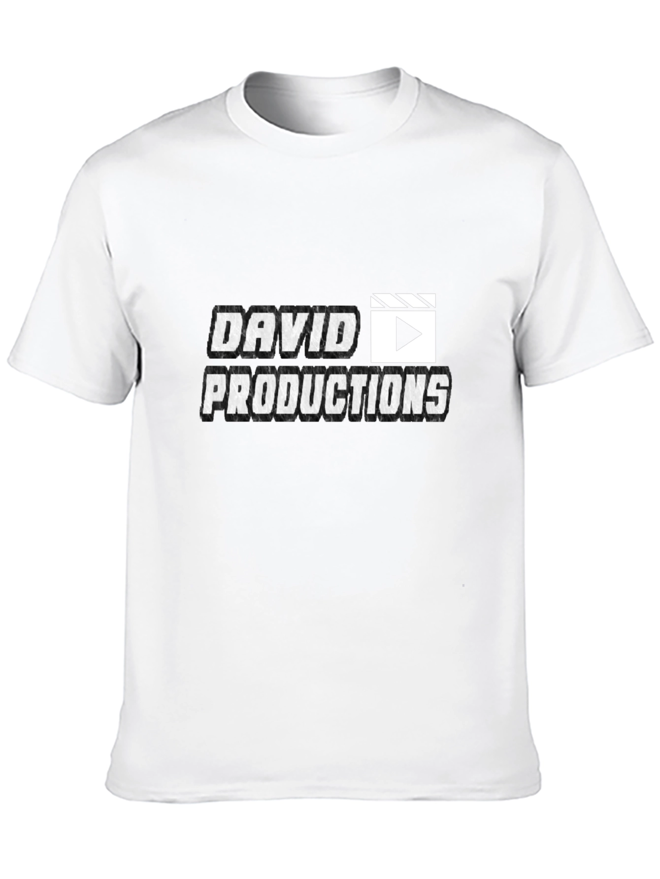 David Productions Black Crew Neck T-Shirt