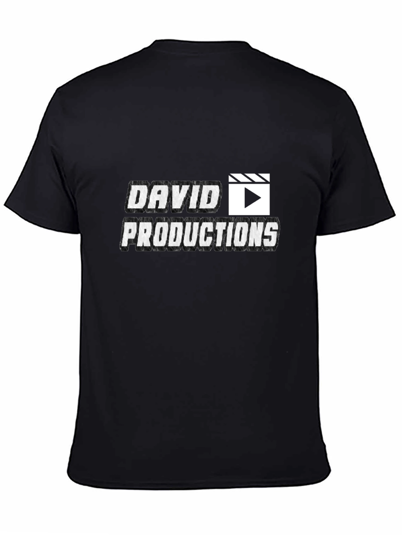 David Productions Black Crew Neck T-Shirt