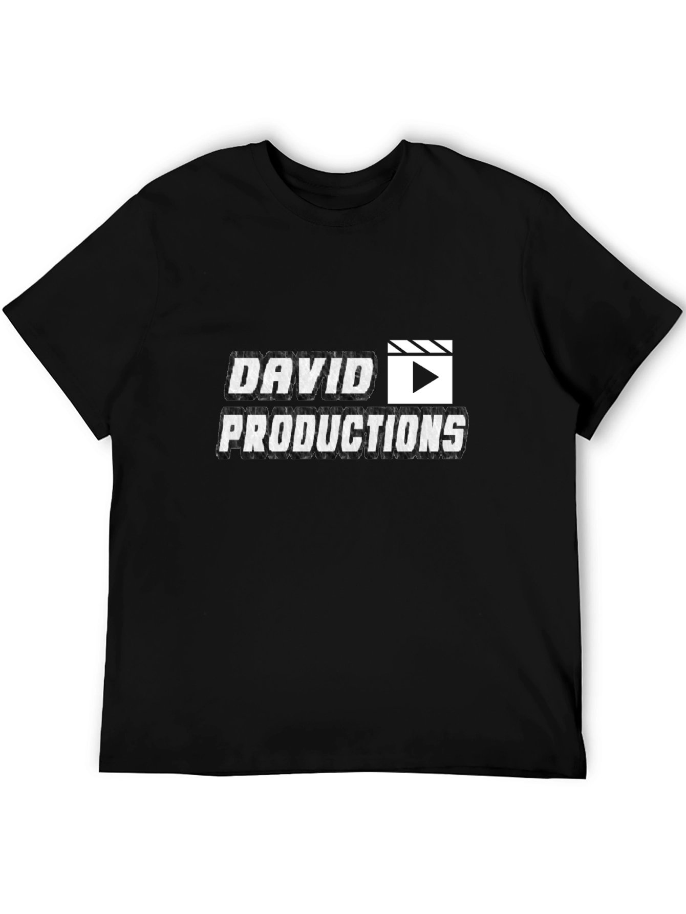 David Productions Black Crew Neck T-Shirt