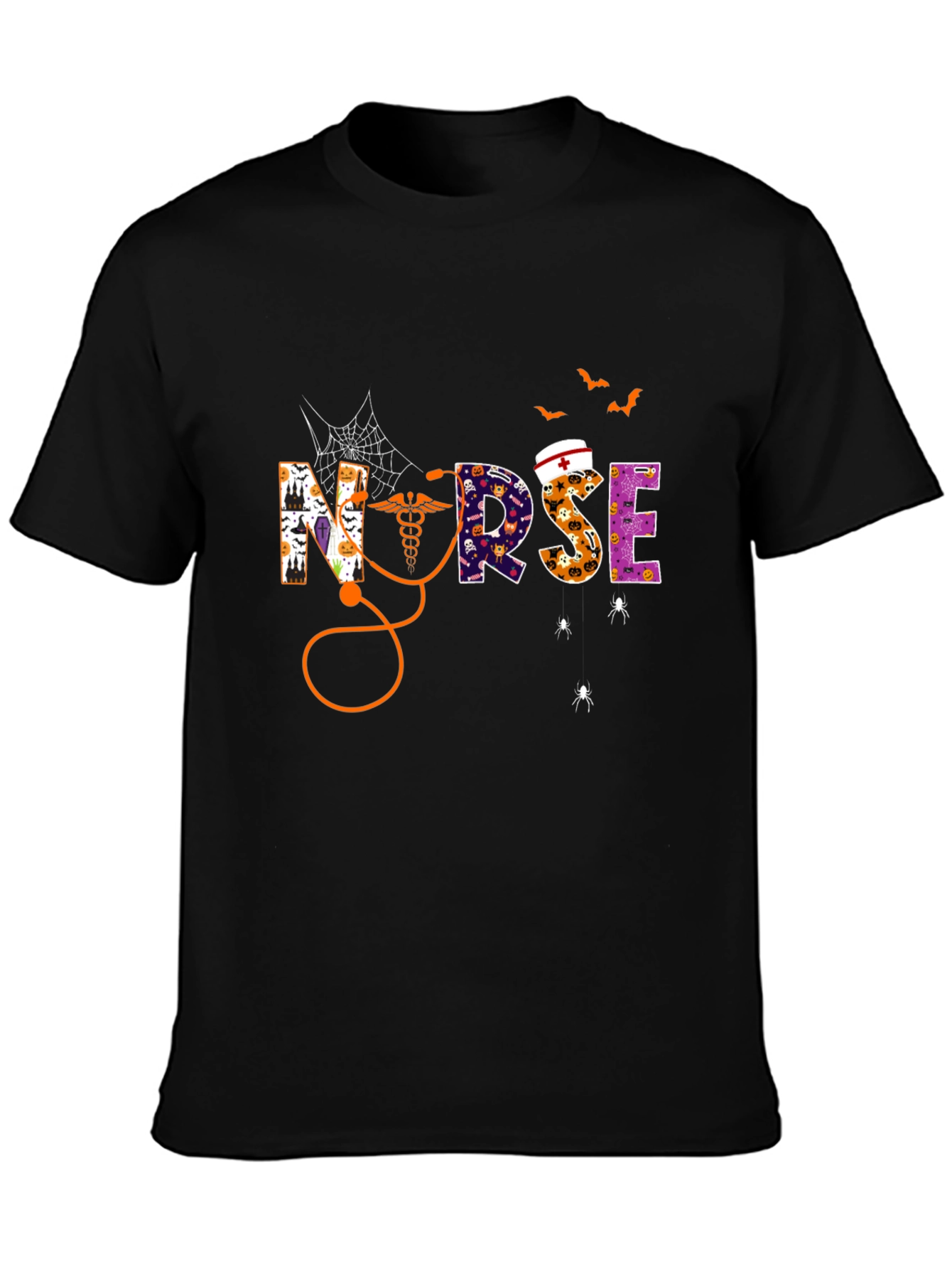Halloween Nurse Graphic T-Shirt - Spooky Season Tee