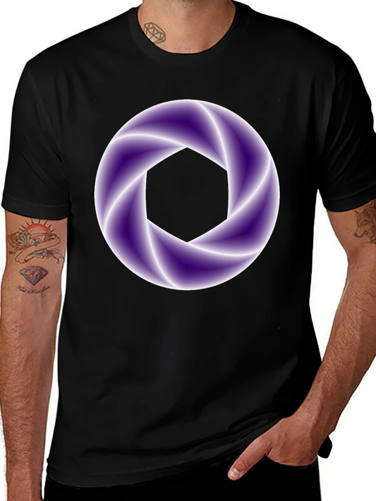 Abstract Aperture Graphic Tee - Black