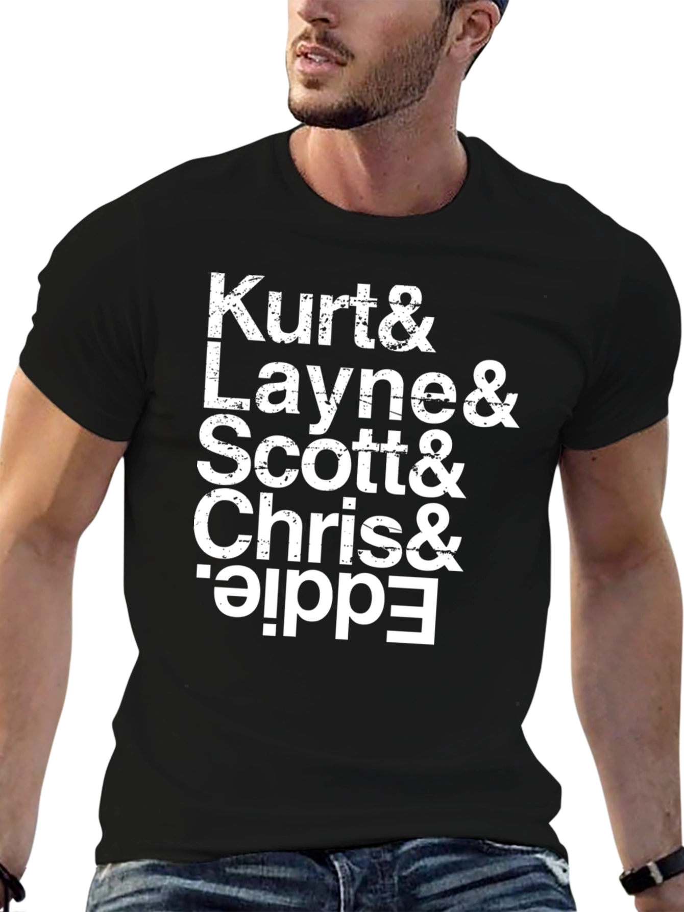 Tribute Black T-Shirt Kurt Layne Scott Chris Eddie