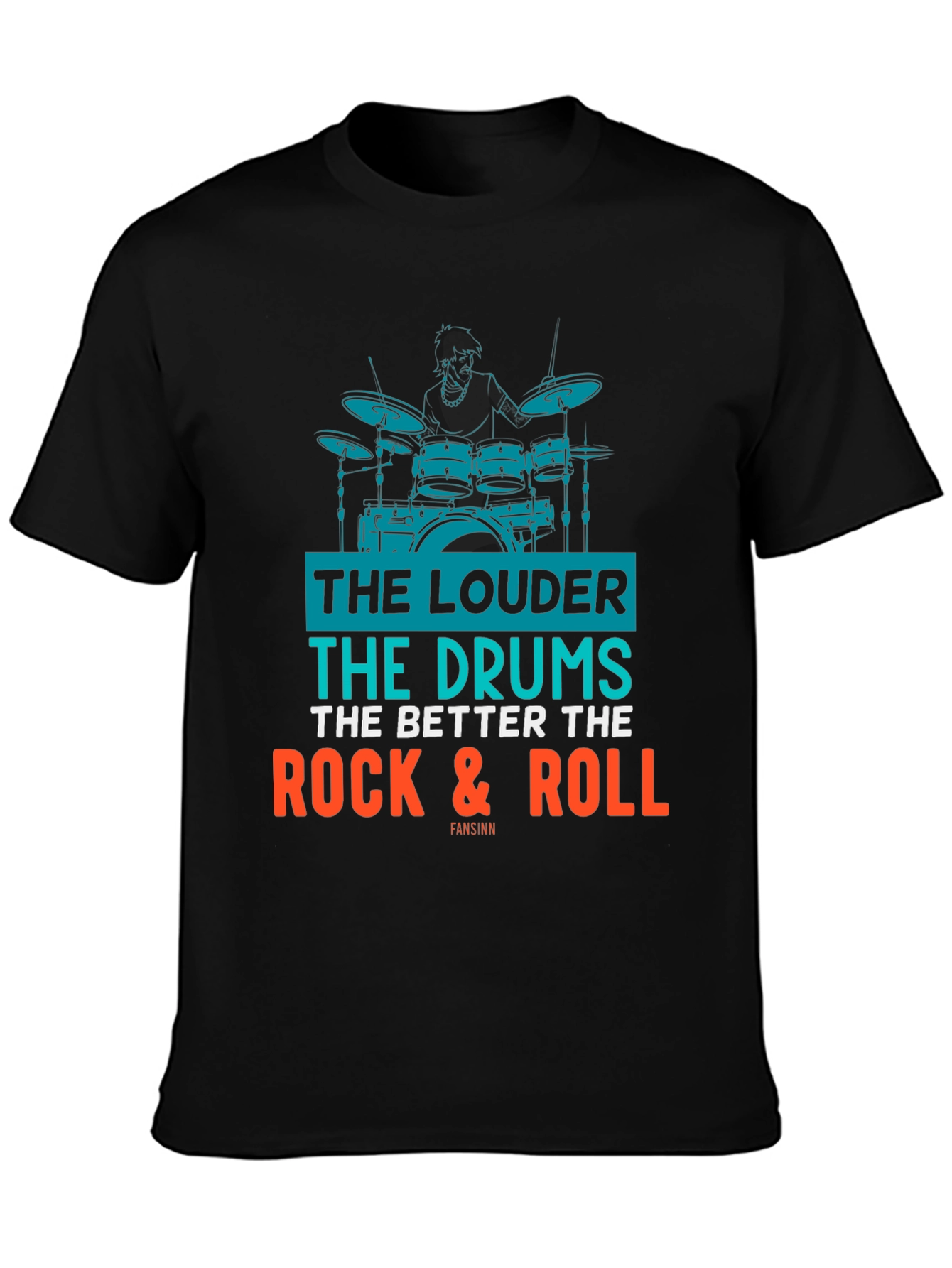 Rock & Roll Drummer Graphic T-Shirt