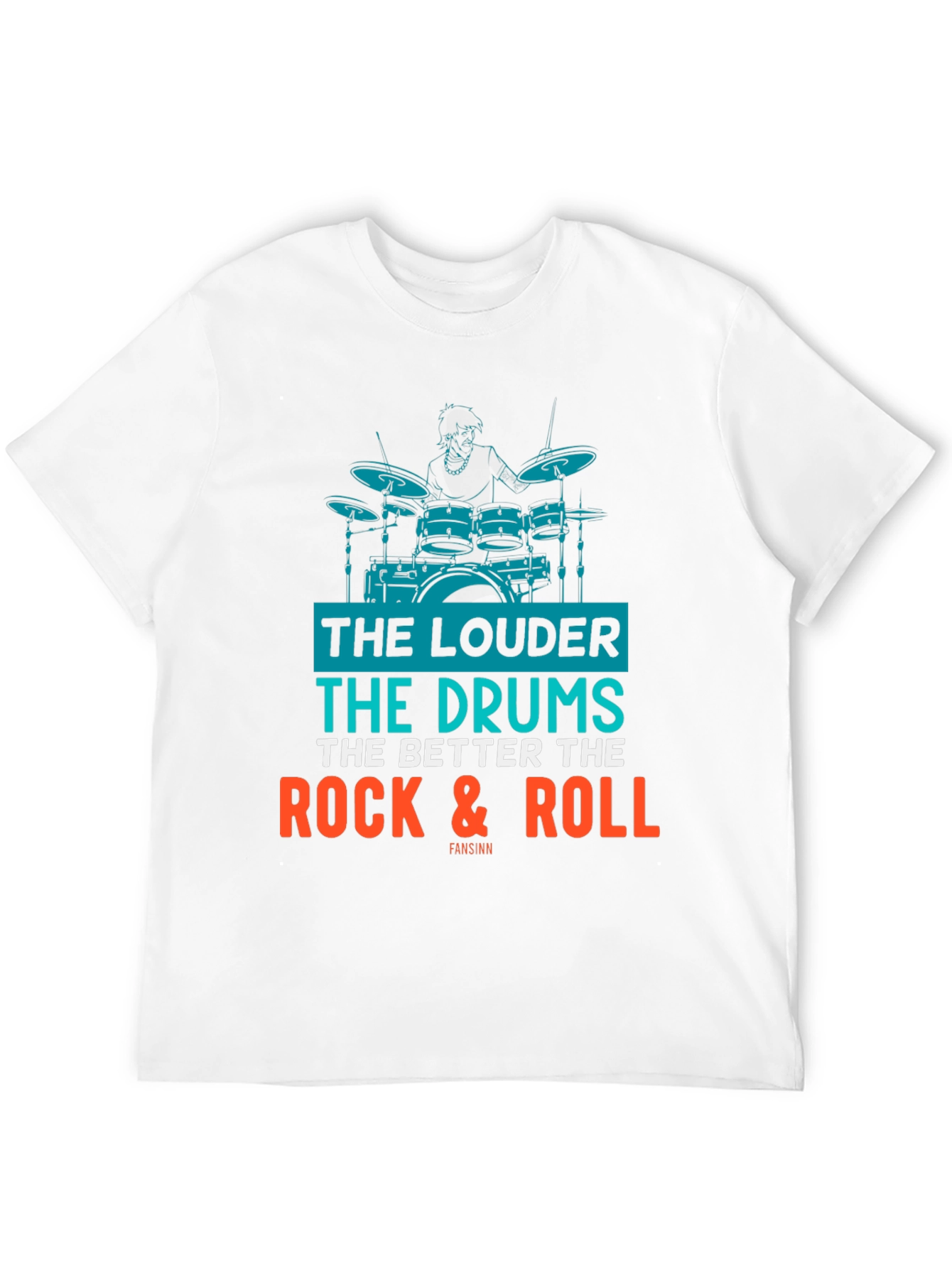Rock & Roll Drummer Graphic T-Shirt