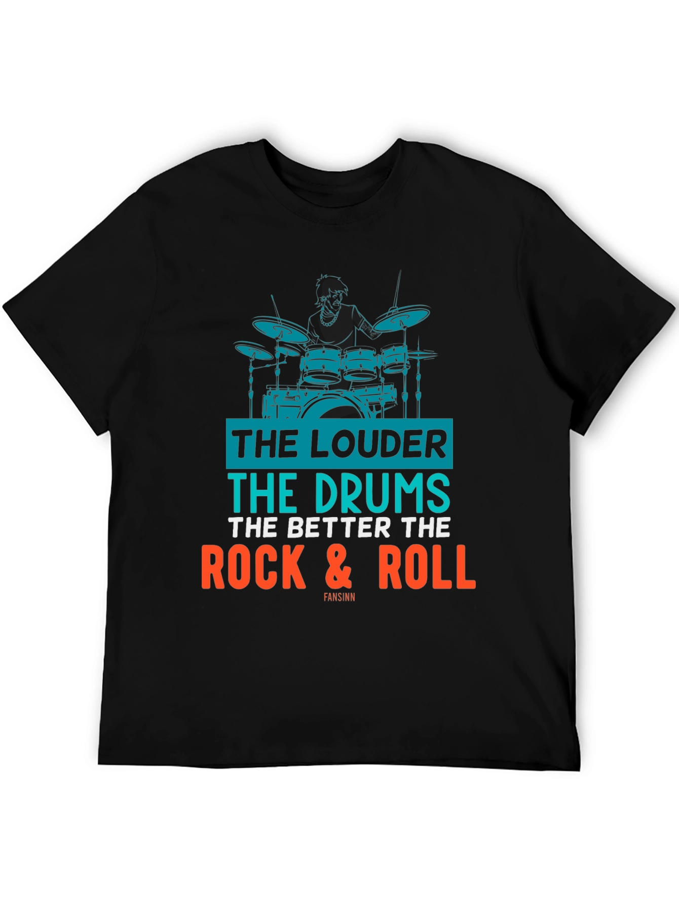 Rock & Roll Drummer Graphic T-Shirt