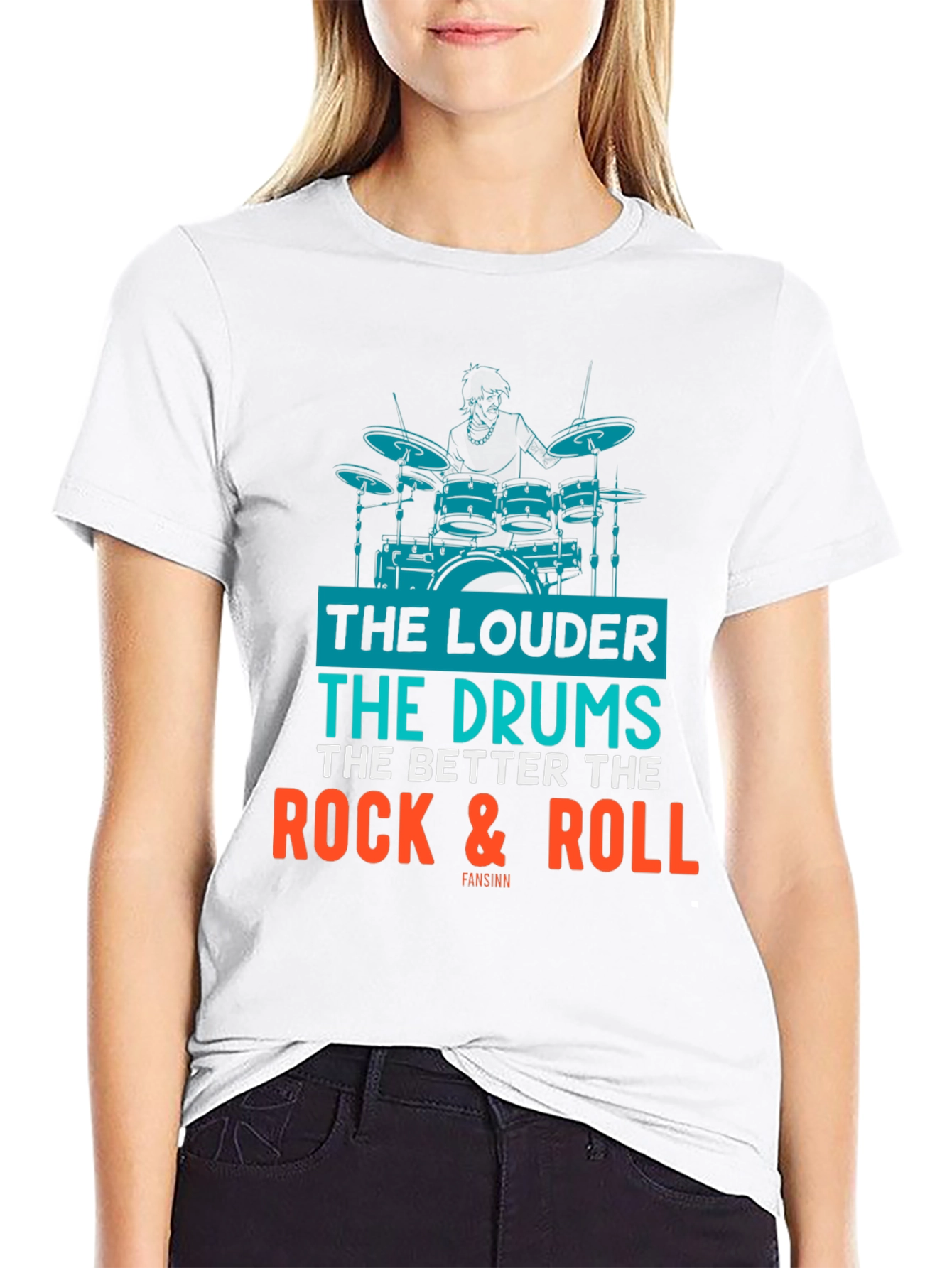 Rock & Roll Drummer Graphic T-Shirt