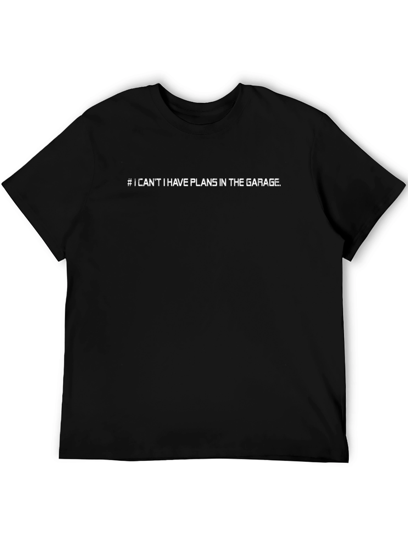 Garage Plans Graphic Tee - Black Crew Neck