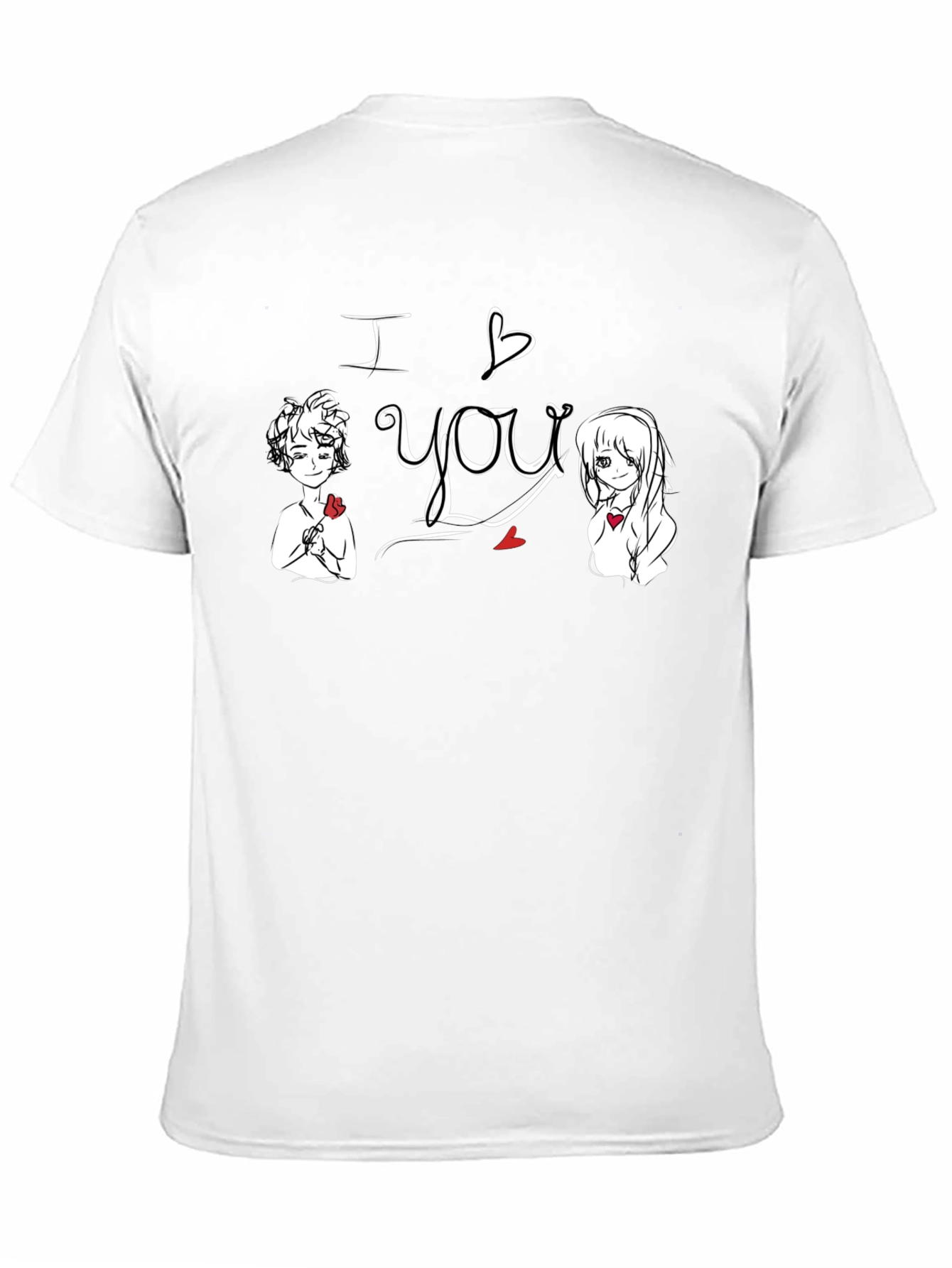 I Love You Graphic Tee - Black Cotton Shirt