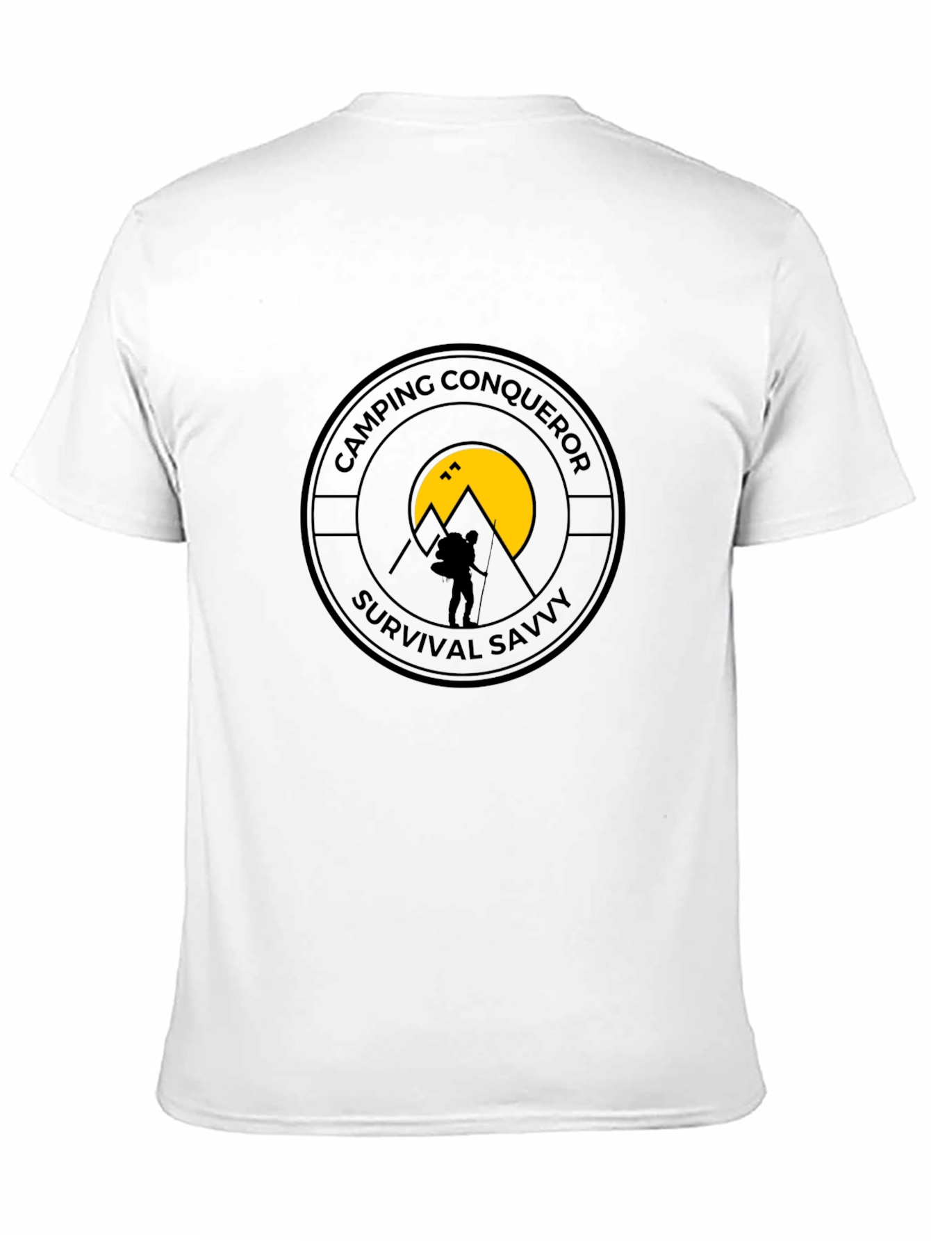 Camping Conqueror Black Graphic T-Shirt