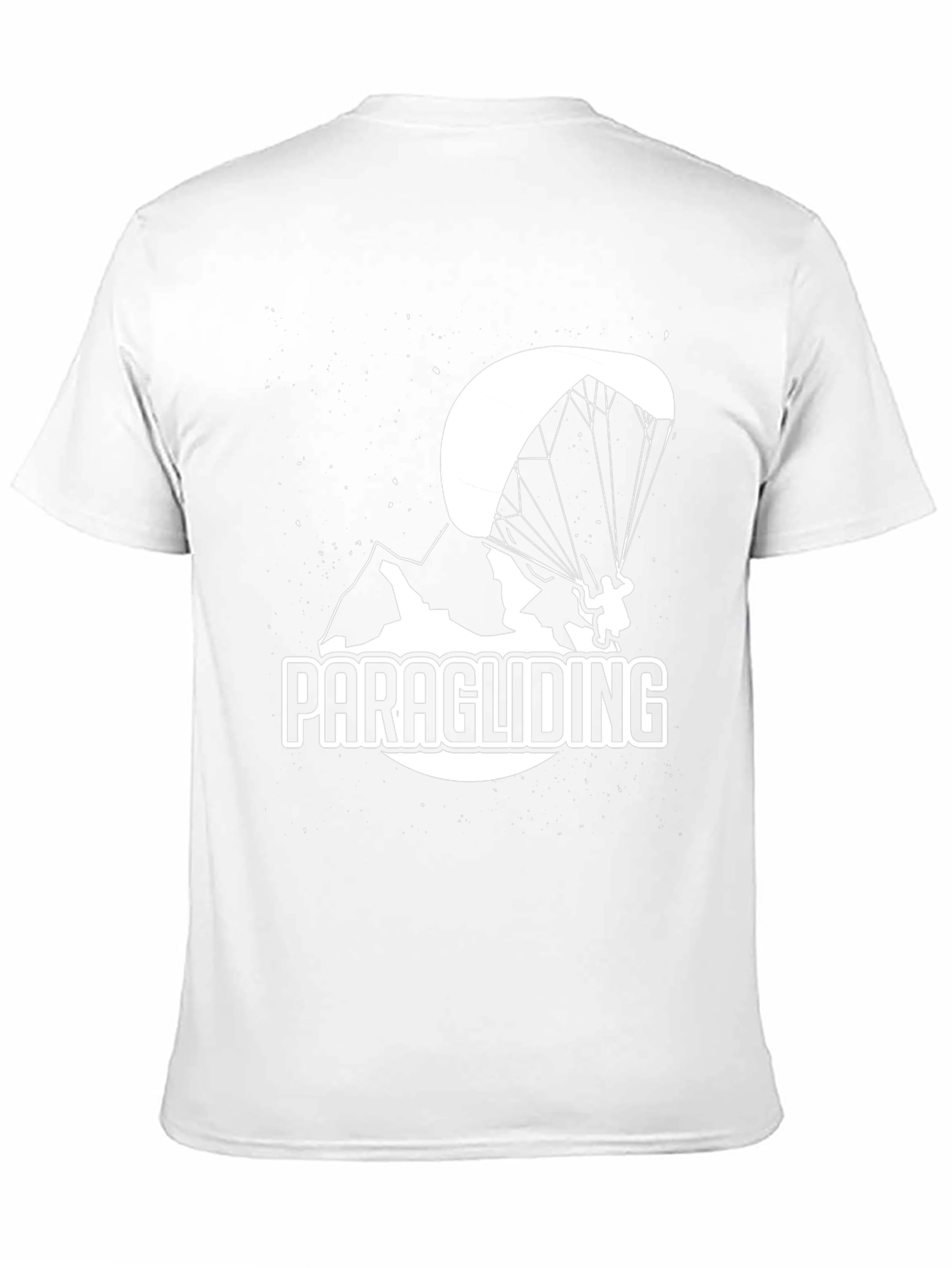 Paragliding Graphic Tee - Black Cotton Shirt