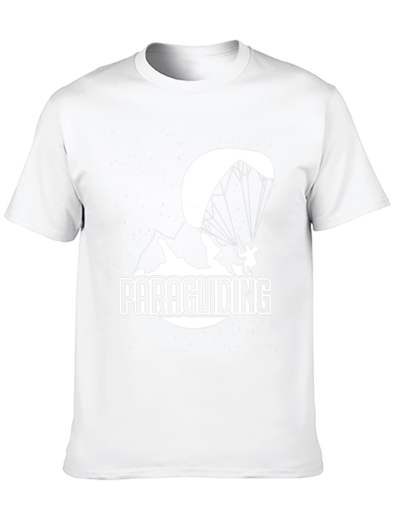 Paragliding Graphic Tee - Black Cotton Shirt
