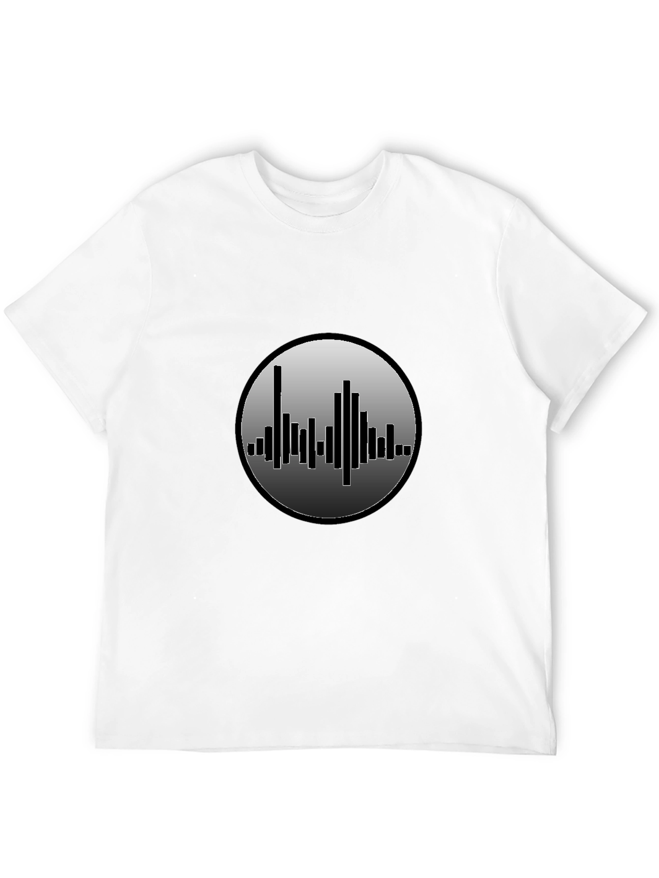 Sound Wave Graphic Black T-Shirt