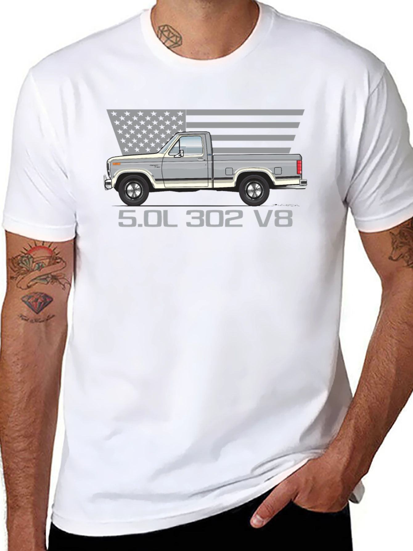 Classic Truck Graphic Tee - 5.0L 302 V8