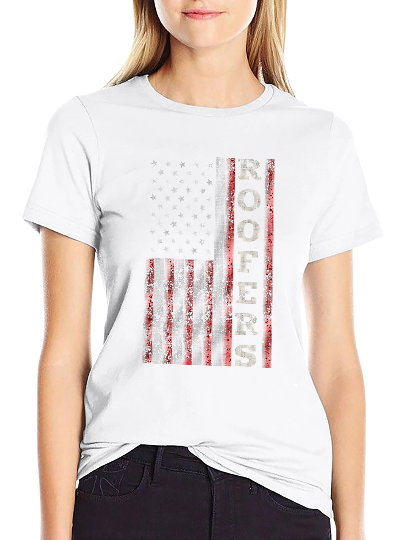 Roofer American Flag Graphic Tee
